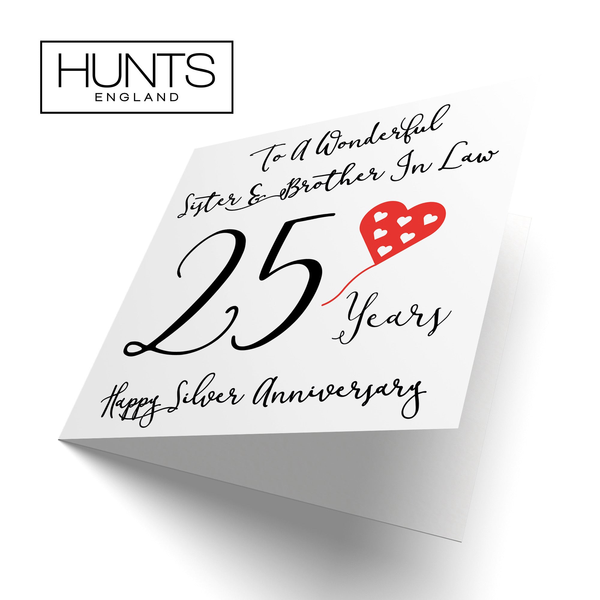 25th Sister And Brother In Law Anniversary Card Love Heart - Default Title (B098FF1RRX)