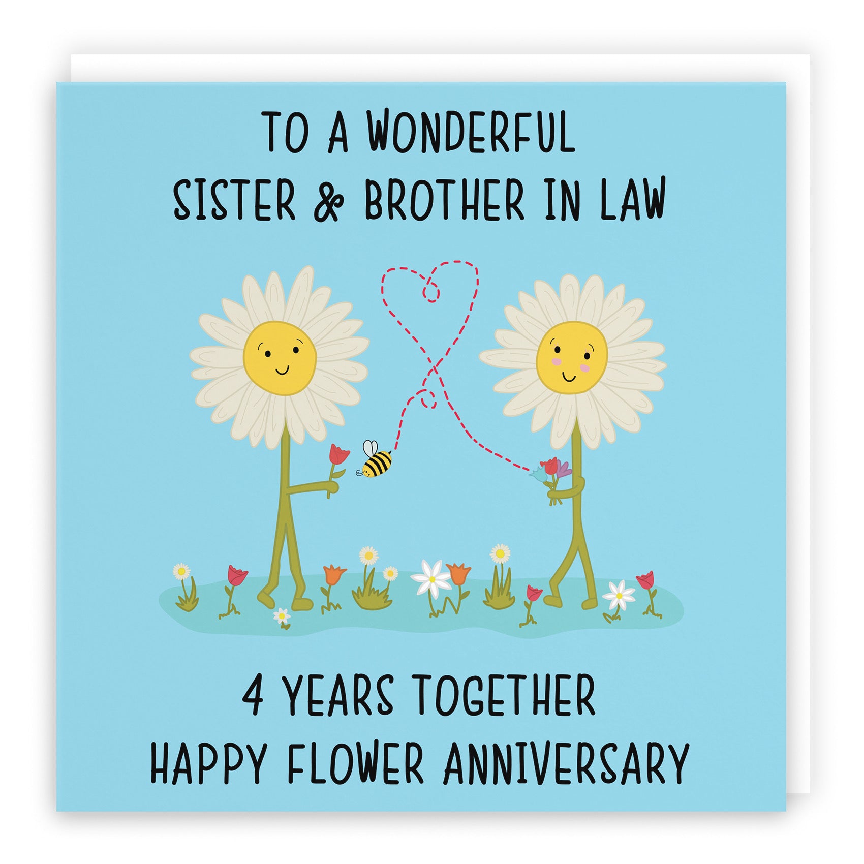 4th Sister And Brother In Law Anniversary Card Iconic - Default Title (B098FF2TJV)