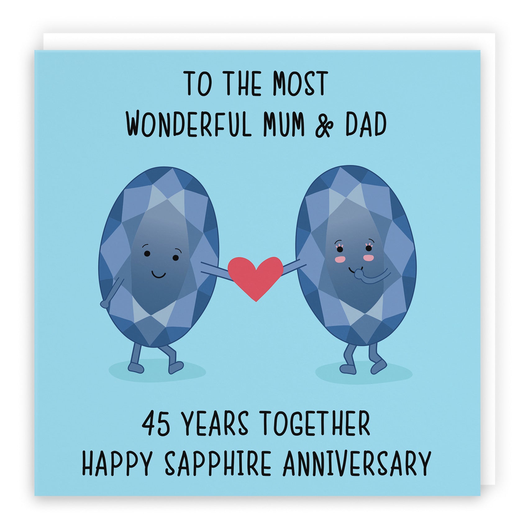 Mum And Dad 45th Anniversary Card Iconic - Default Title (B098FF2TJY)