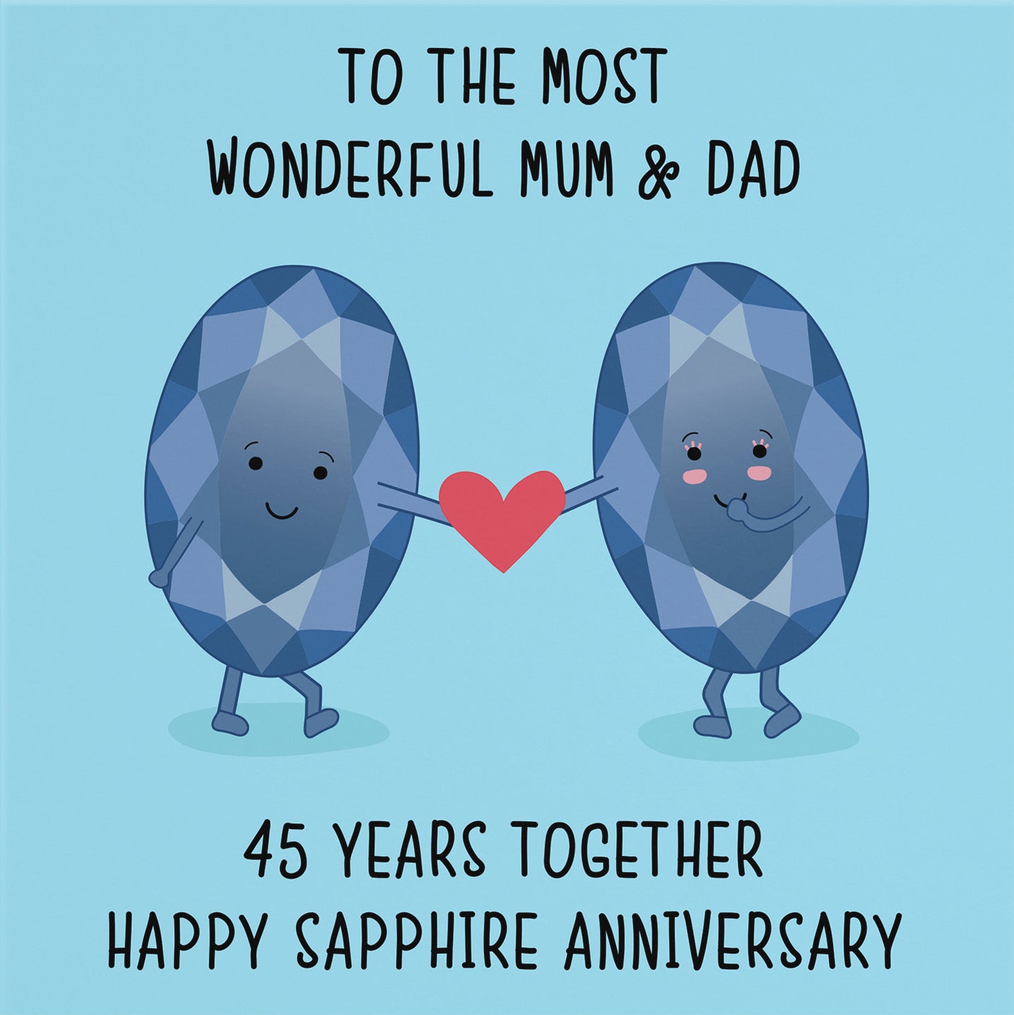 Mum And Dad 45th Anniversary Card Iconic - Default Title (B098FF2TJY)