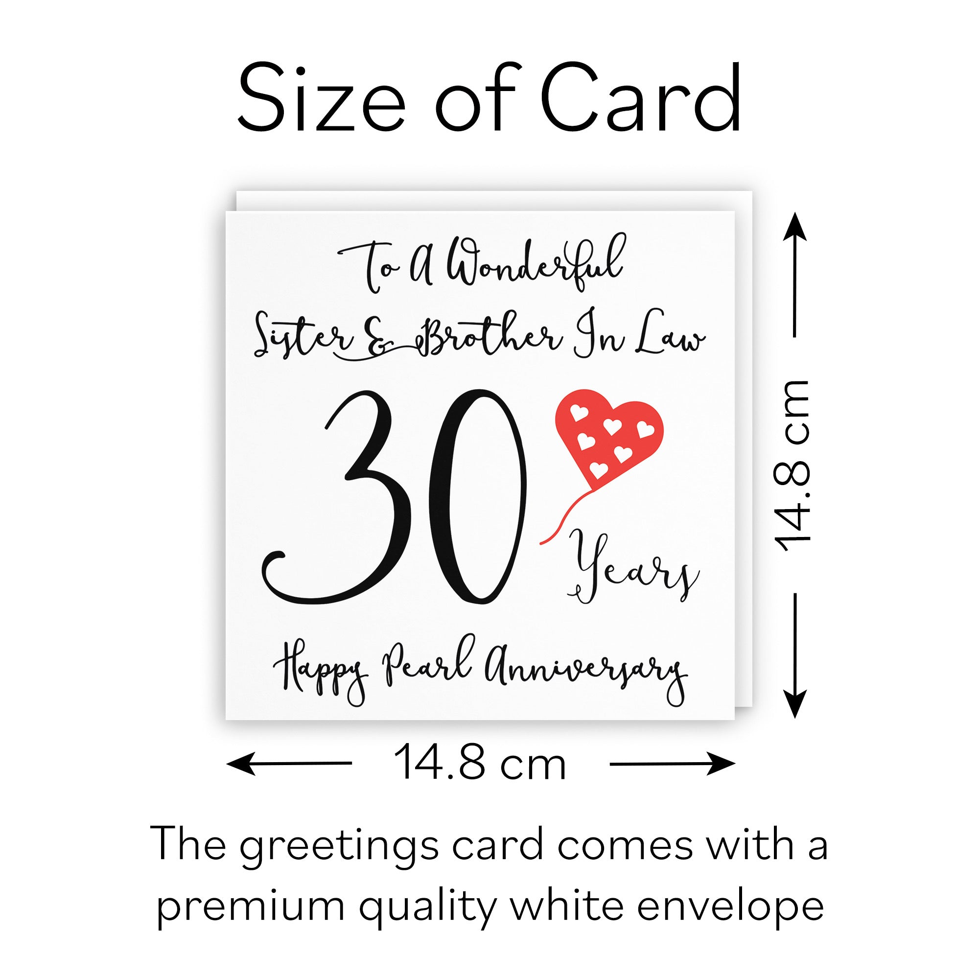 30th Sister And Brother In Law Anniversary Card Love Heart - Default Title (B098FF3ZZD)