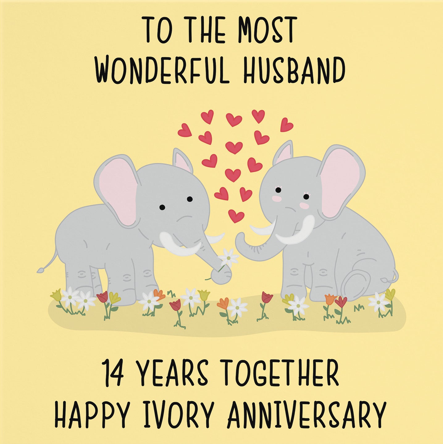 14th Husband Anniversary Card Iconic - Default Title (B098FF41XC)