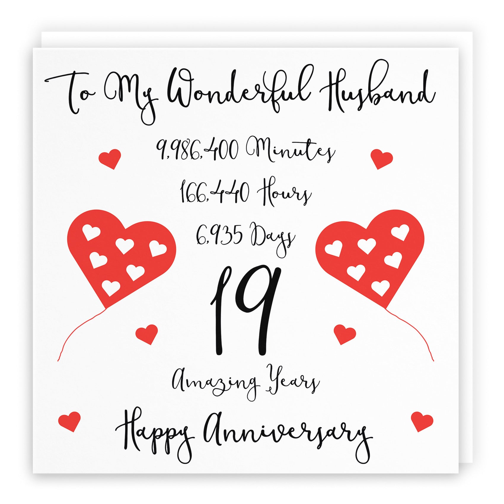 19th Husband Anniversary Card Timeless - Default Title (B098FF4KFX)