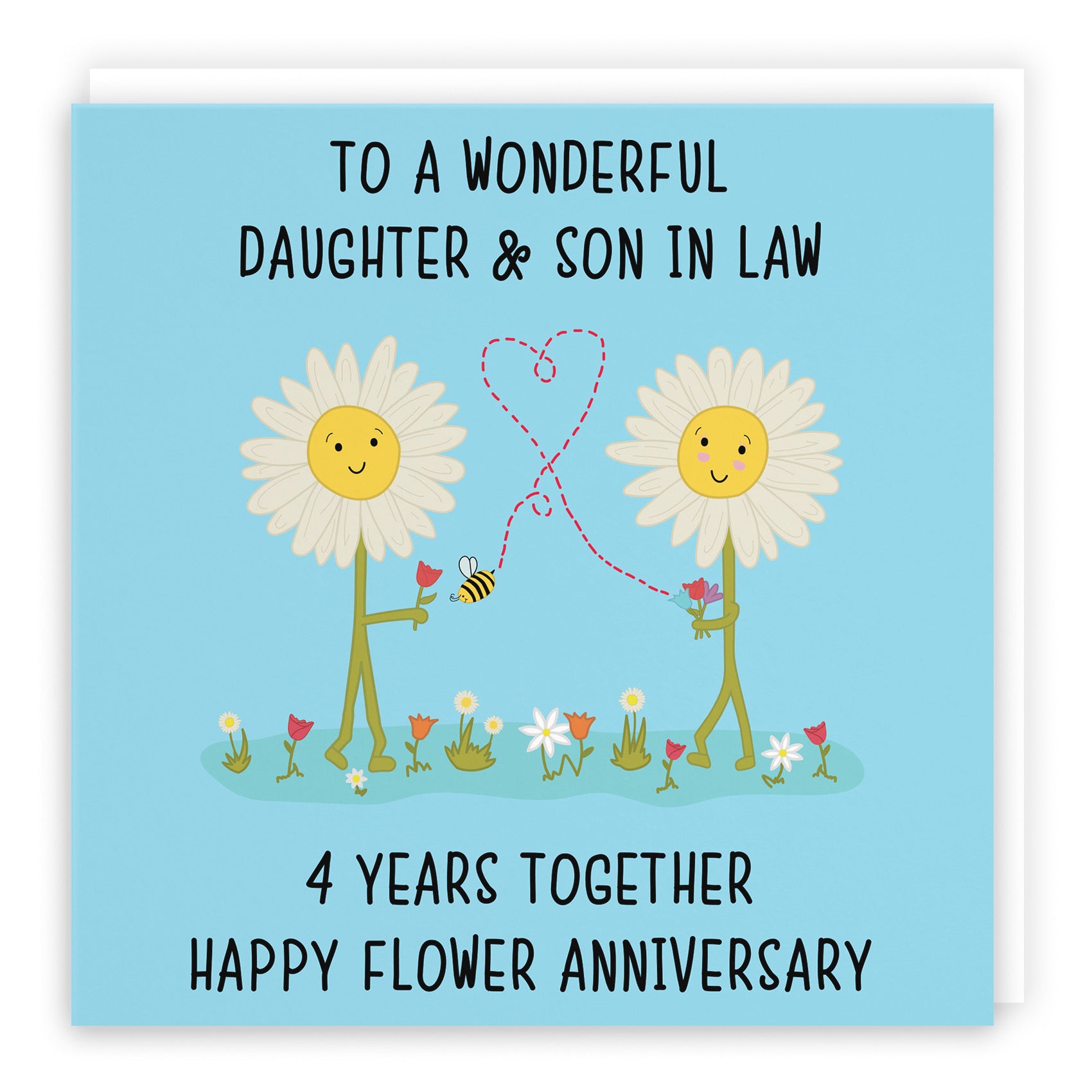 4th Daughter And Son In Law Anniversary Card Iconic - Default Title (B098FF4QTC)