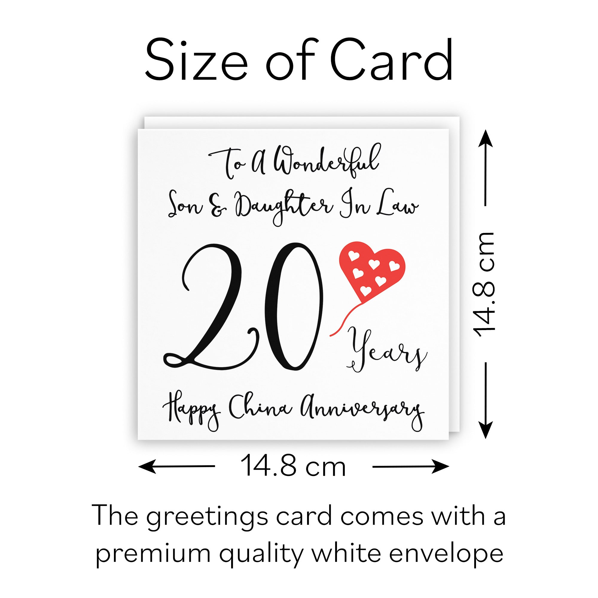 20th Son And Daughter In Law Anniversary Card Love Heart - Default Title (B098FF6XYQ)