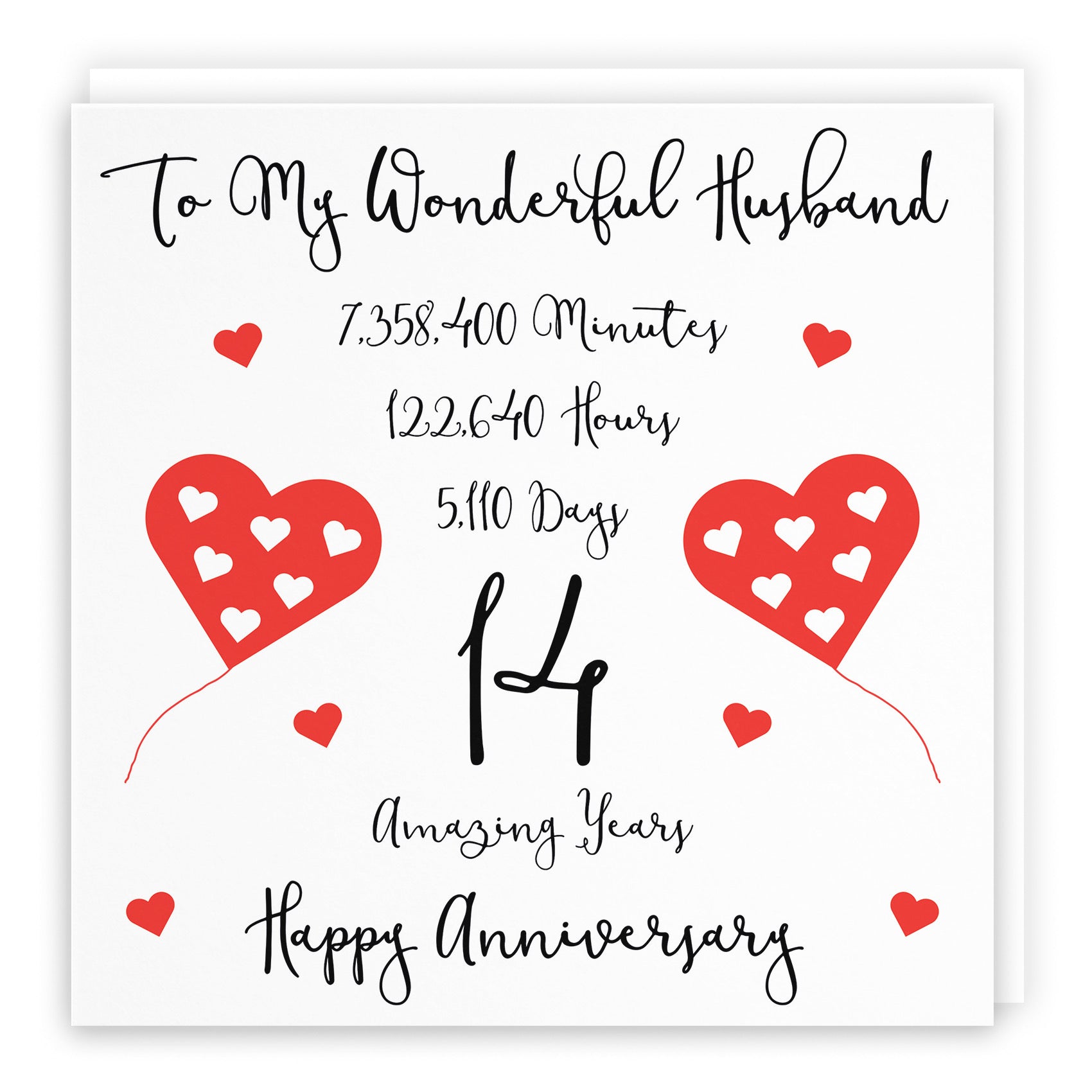14th Husband Anniversary Card Timeless - Default Title (B098FF8WTT)
