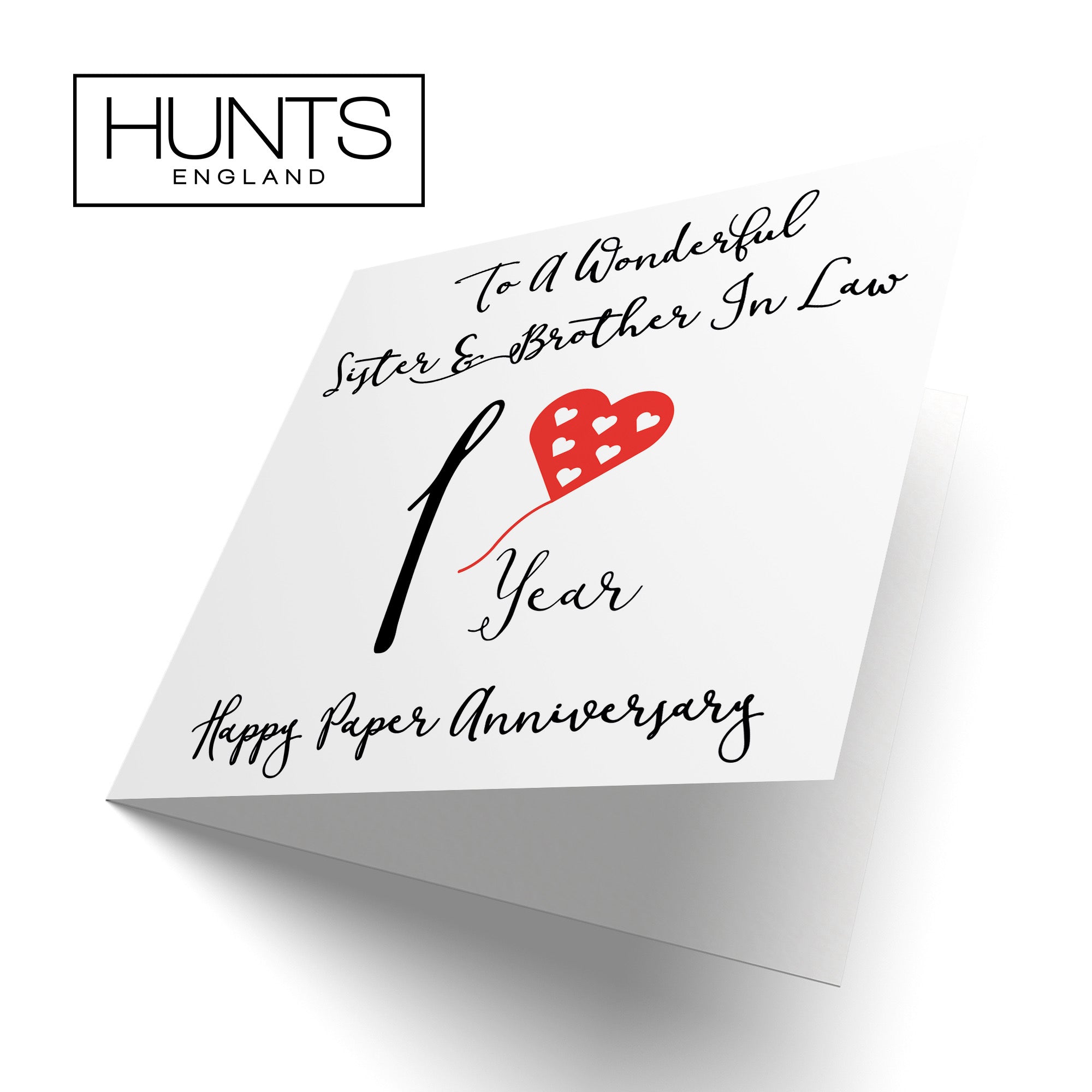 1st Sister And Brother In Law Anniversary Card Love Heart - Default Title (B098FF8Y7M)