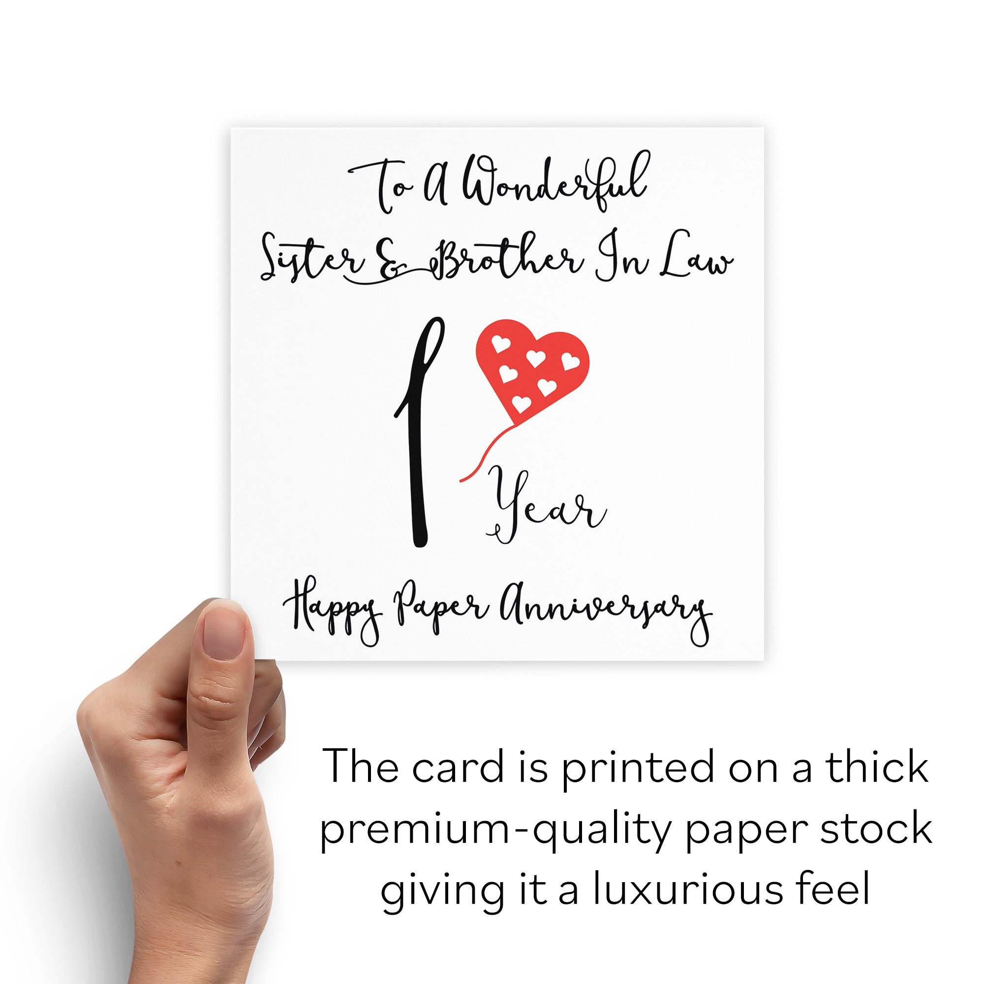 1st Sister And Brother In Law Anniversary Card Love Heart - Default Title (B098FF8Y7M)