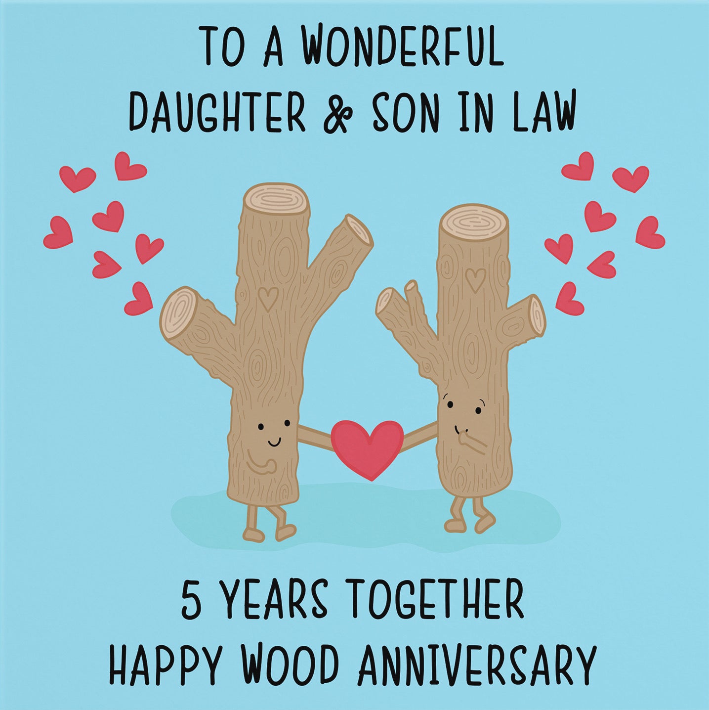 5th Daughter And Son In Law Anniversary Card Iconic - Default Title (B098FF8Y88)