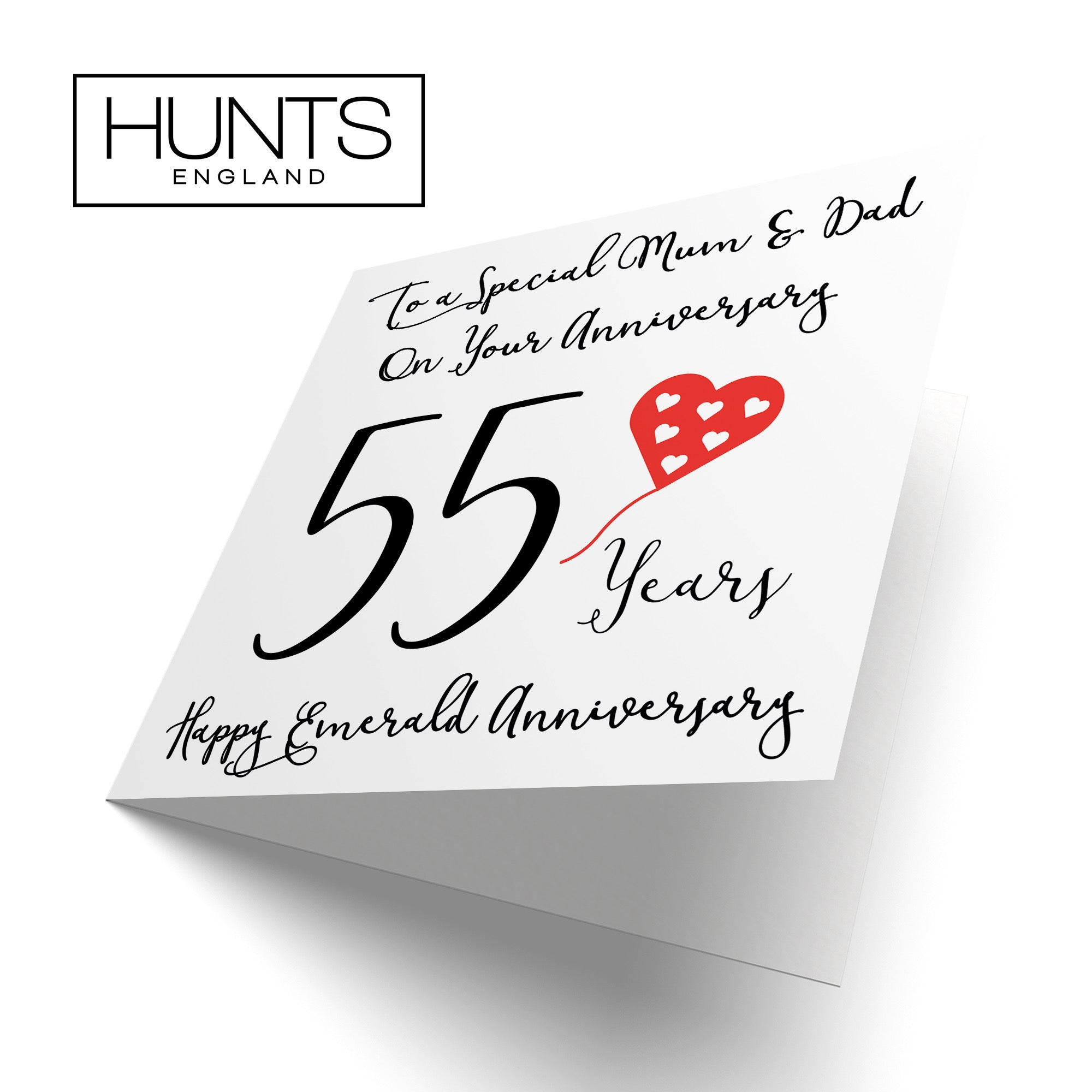 55th Mum And Dad Anniversary Card Love Heart - Default Title (B098FF8YXF)