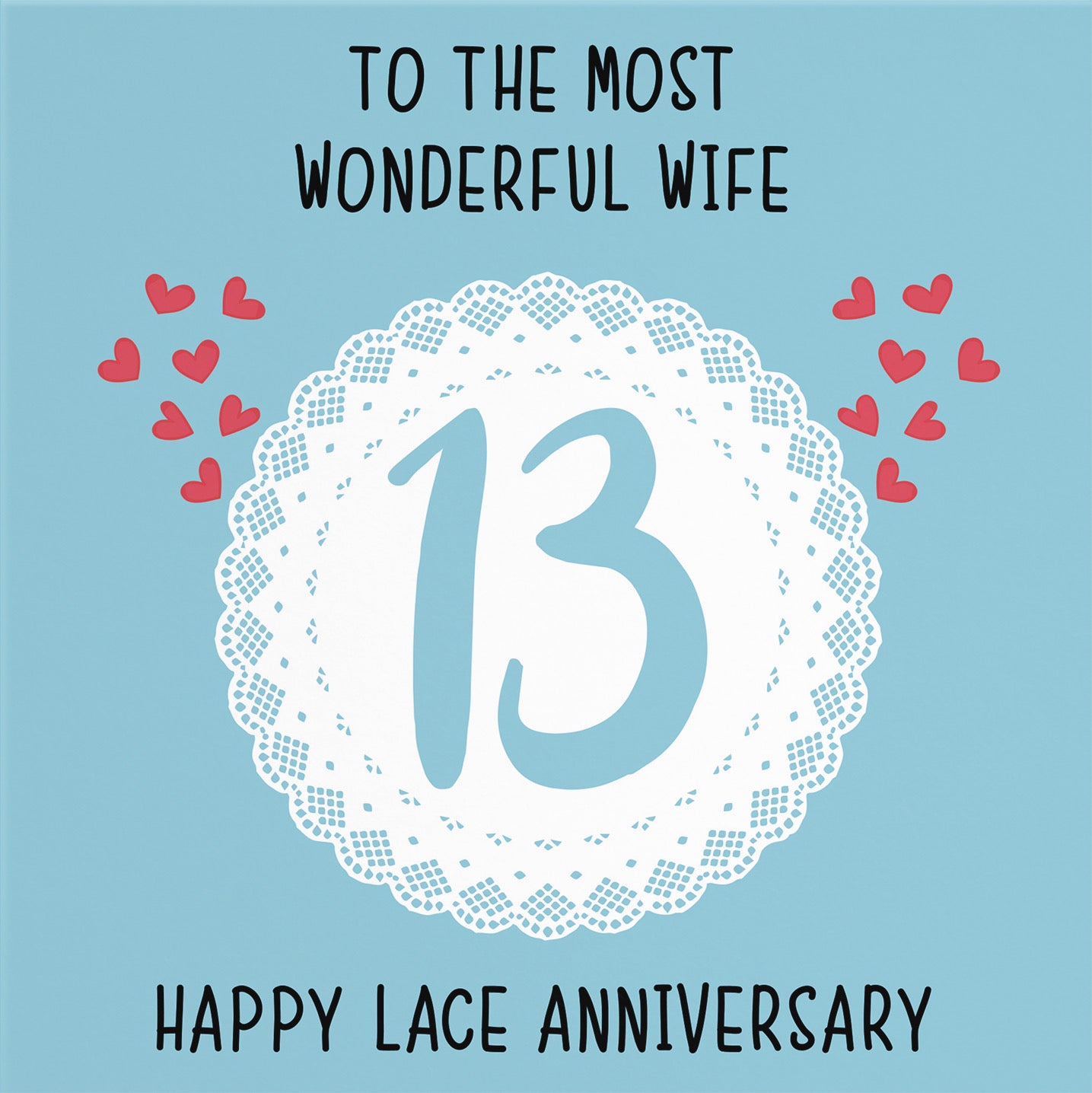 13th Wife Anniversary Card Iconic - Default Title (B098FFDP12)