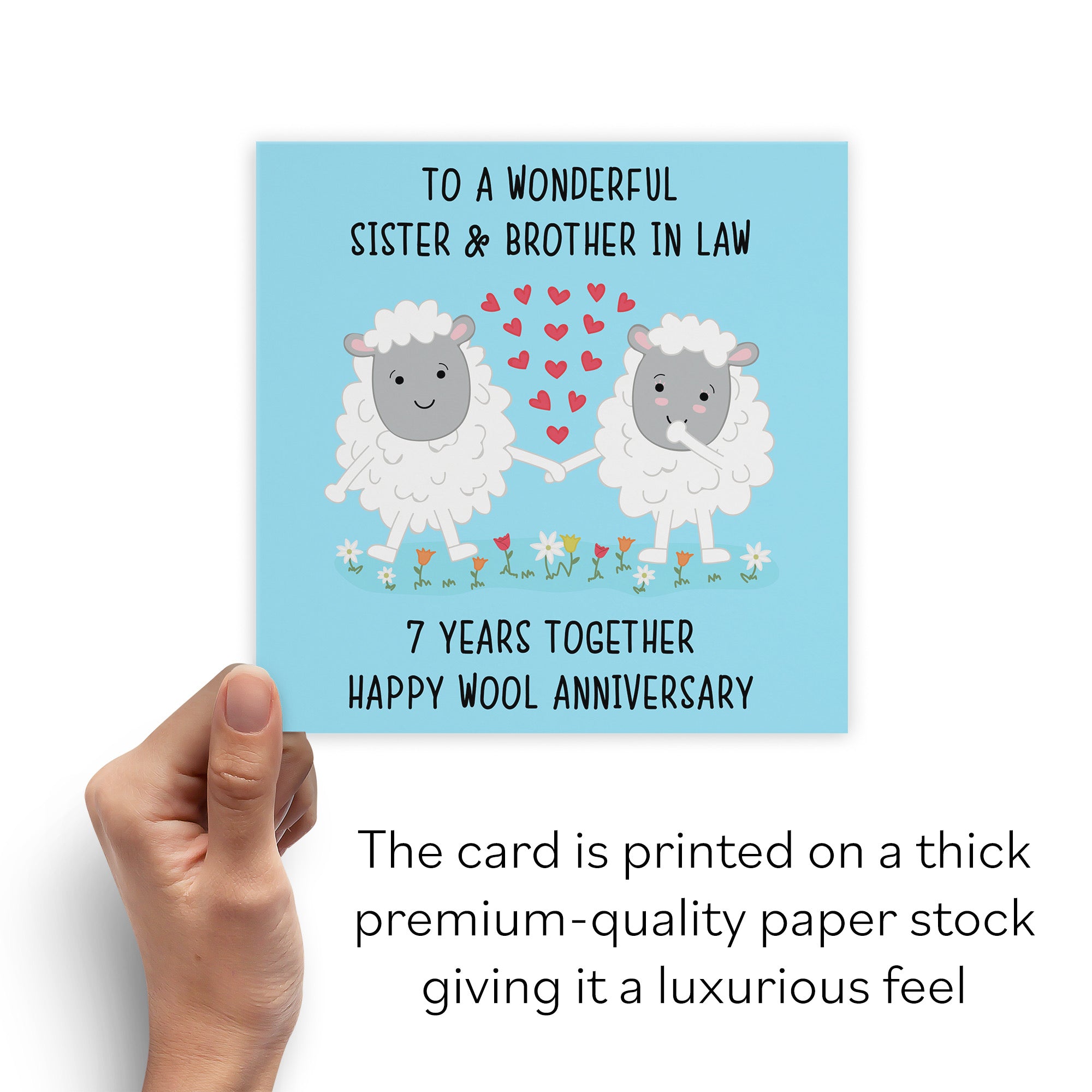 7th Sister And Brother In Law Anniversary Card Iconic - Default Title (B098FFDY5K)