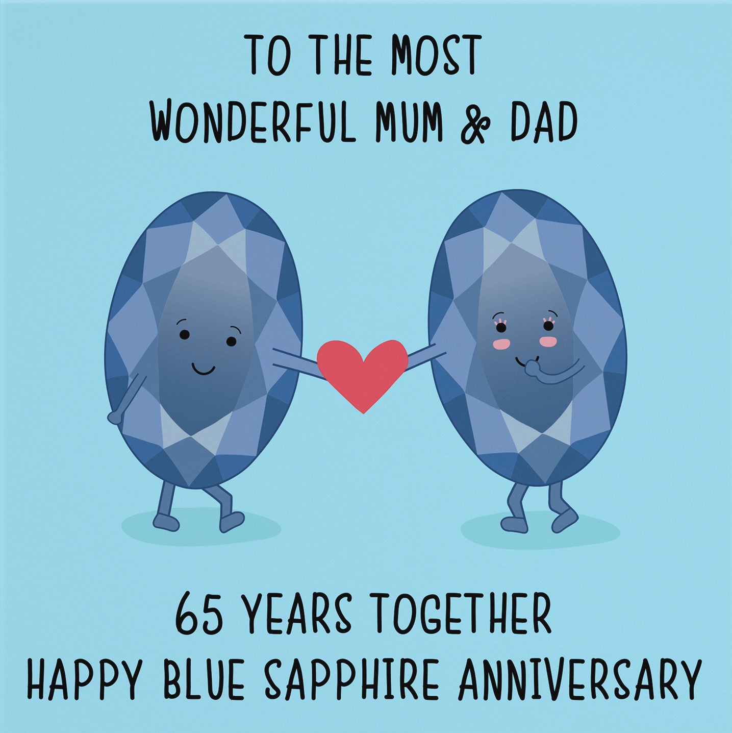 65th Mum And Dad Anniversary Card Iconic - Default Title (B098FFF3JR)