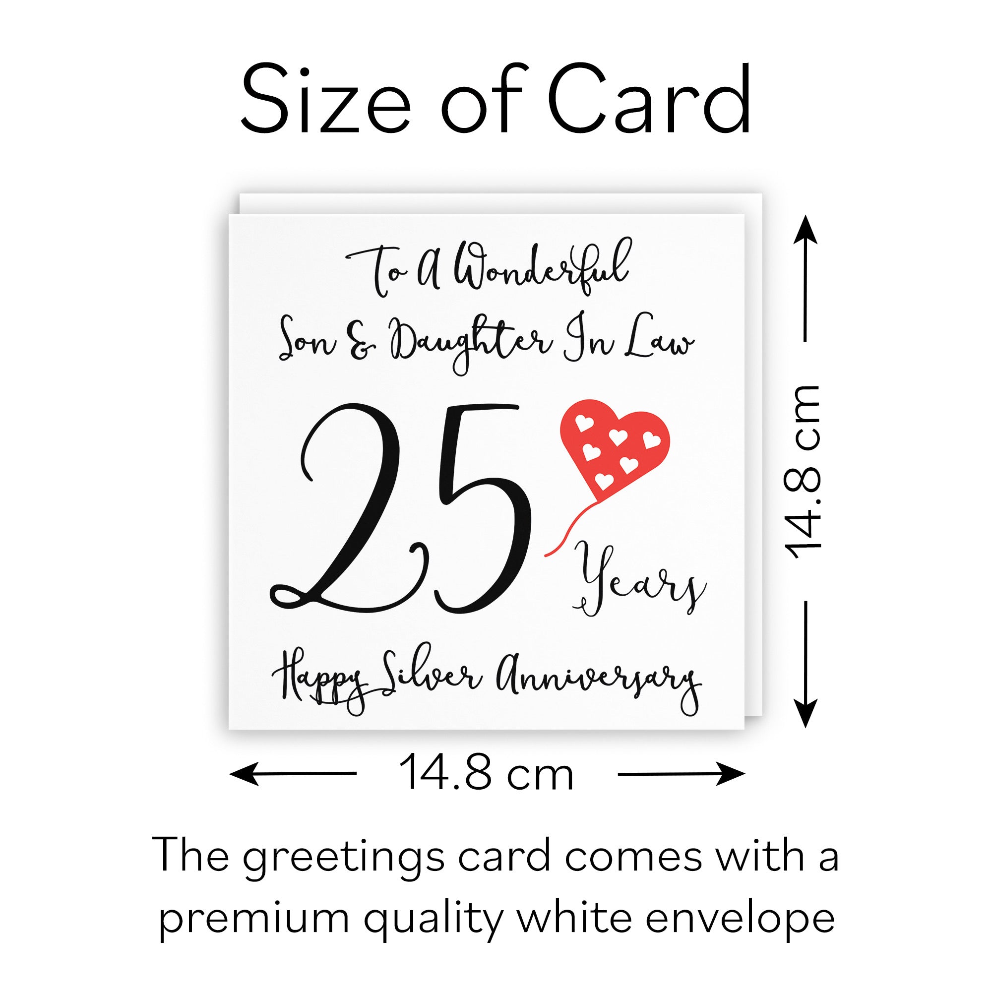 25th Son And Daughter In Law Anniversary Card Love Heart - Default Title (B098FFGHMM)