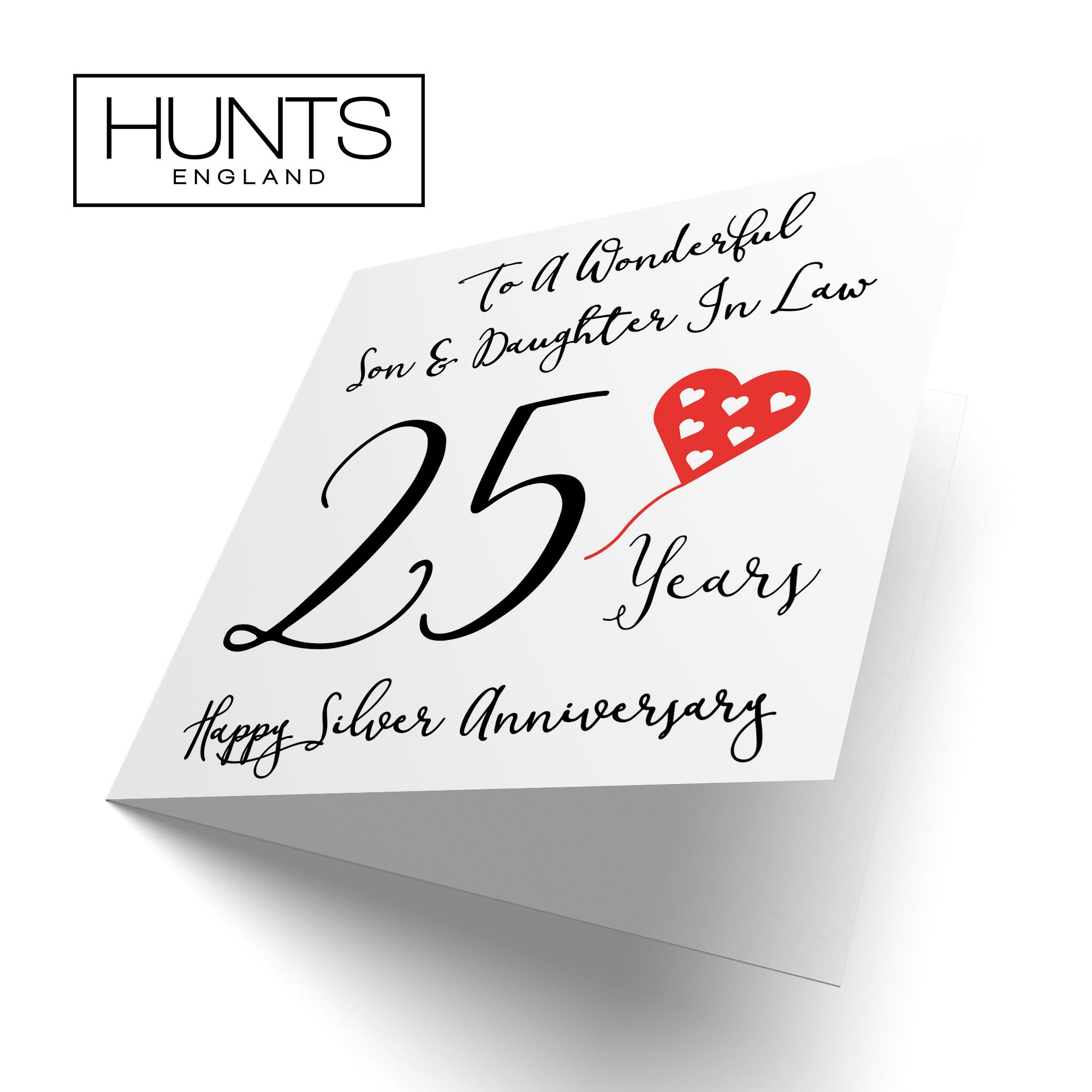 25th Son And Daughter In Law Anniversary Card Love Heart - Default Title (B098FFGHMM)