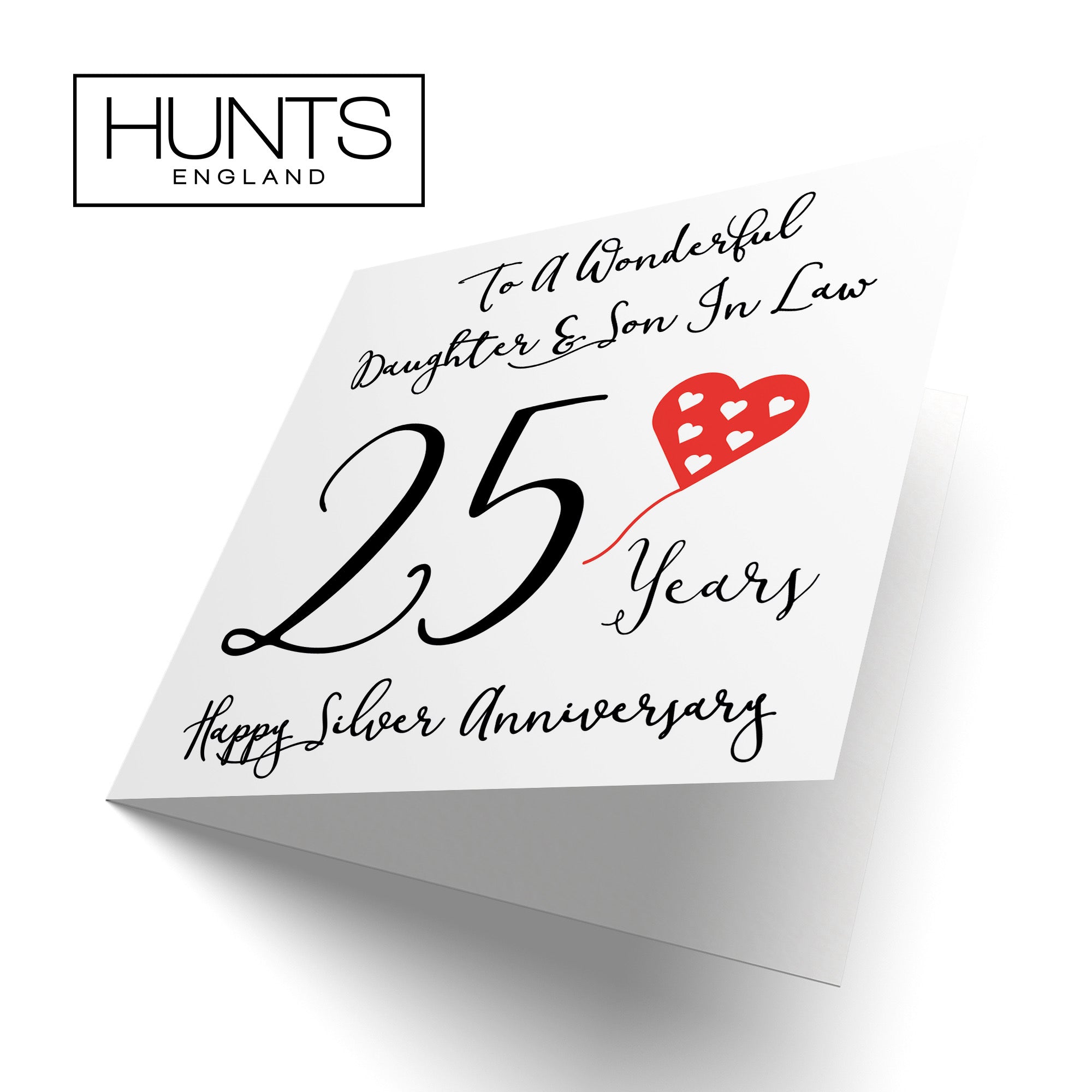 25th Daughter And Son In Law Anniversary Card Love Heart - Default Title (B098FFGHXD)