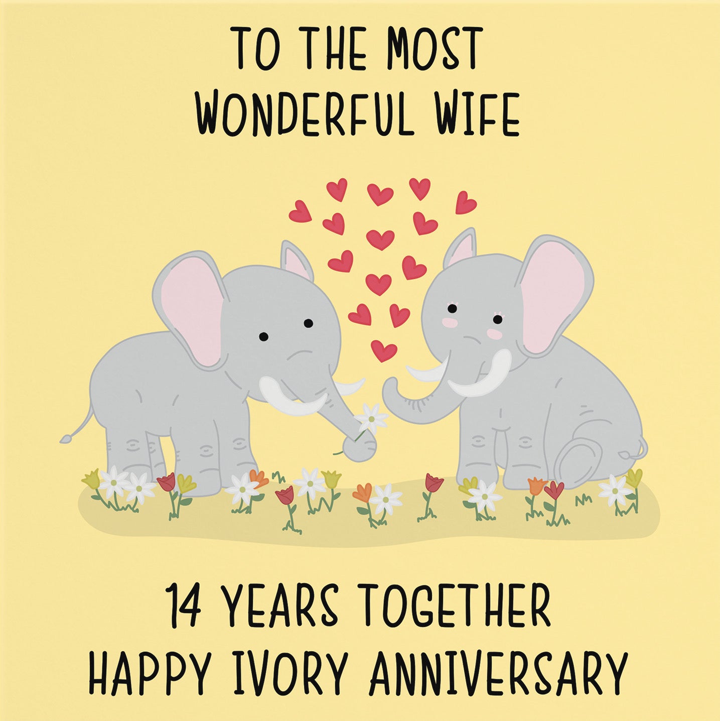 14th Wife Anniversary Card Iconic - Default Title (B098FFGMCP)