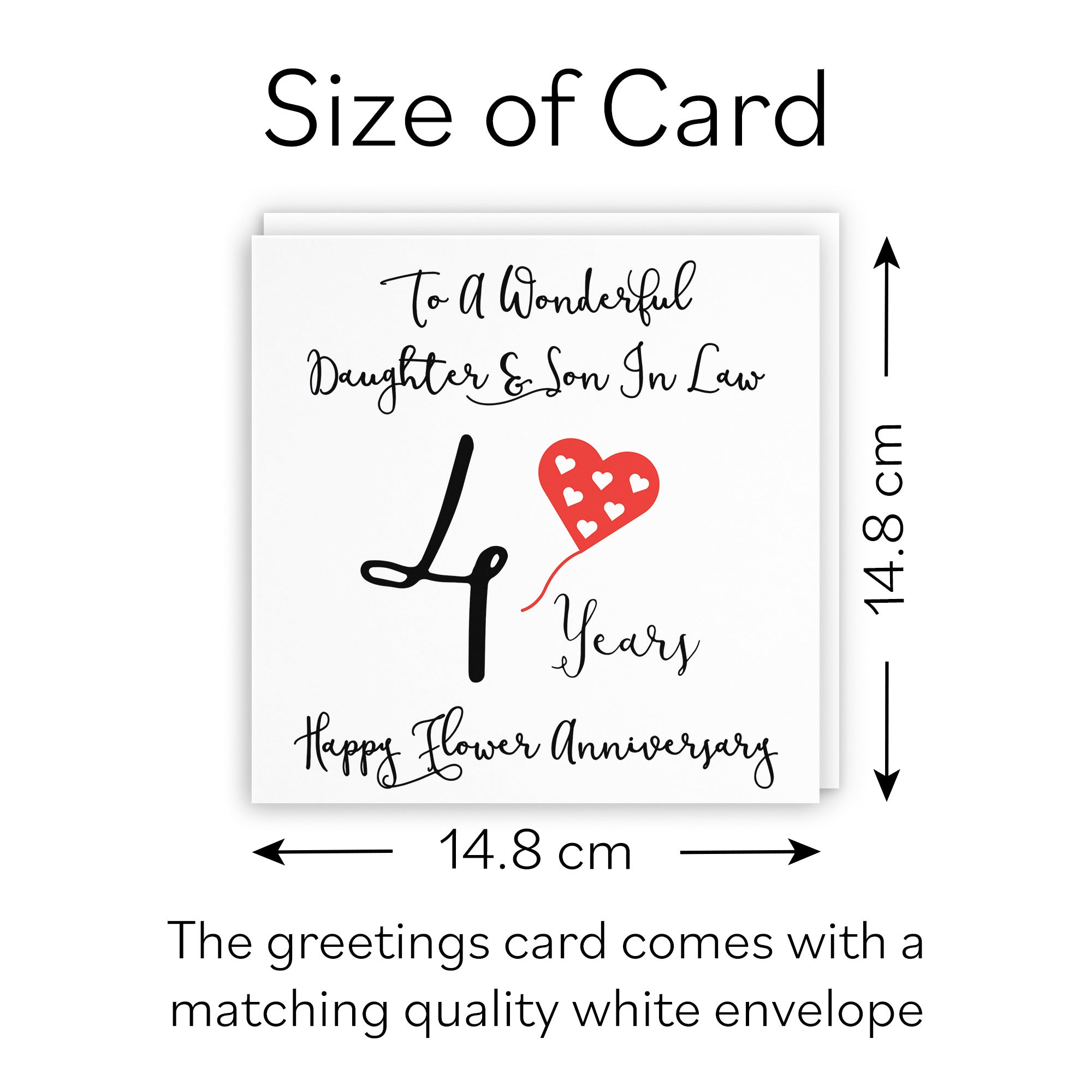 4th Daughter And Son In Law Anniversary Card Love Heart - Default Title (B098FFH2VT)