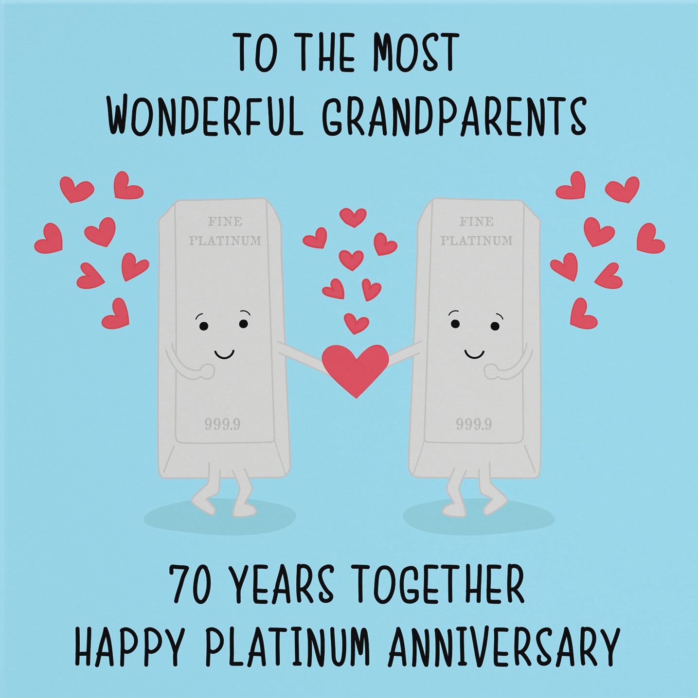70th Grandparents Anniversary Card Iconic - Default Title (B098FFH2W6)