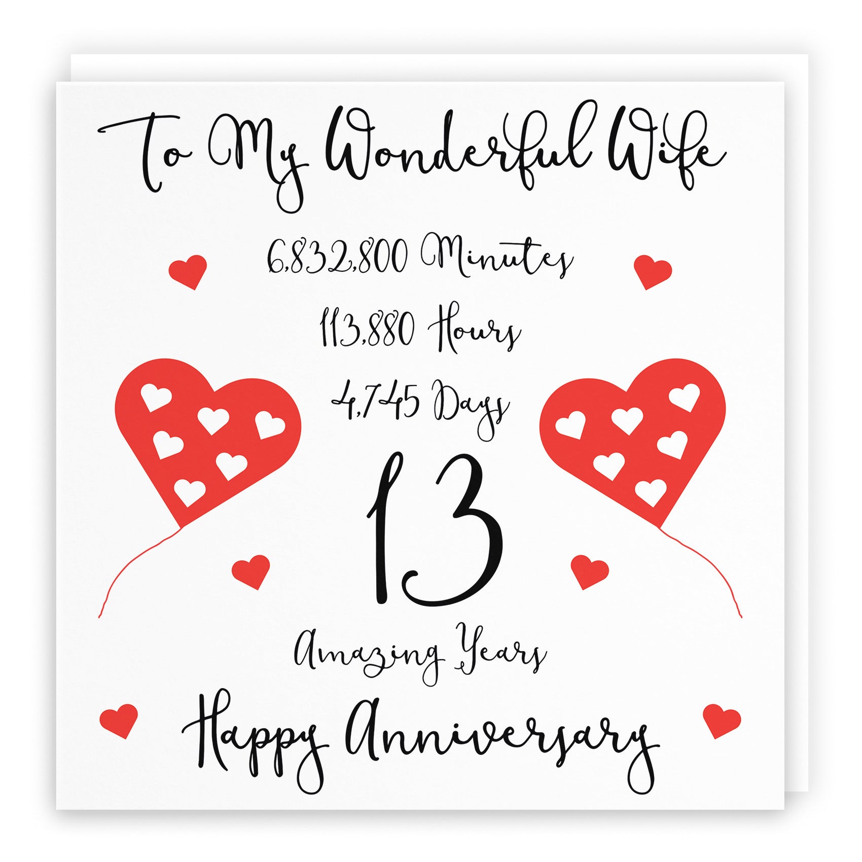 13th Wife Anniversary Card Timeless - Default Title (B098FFH4Q5)