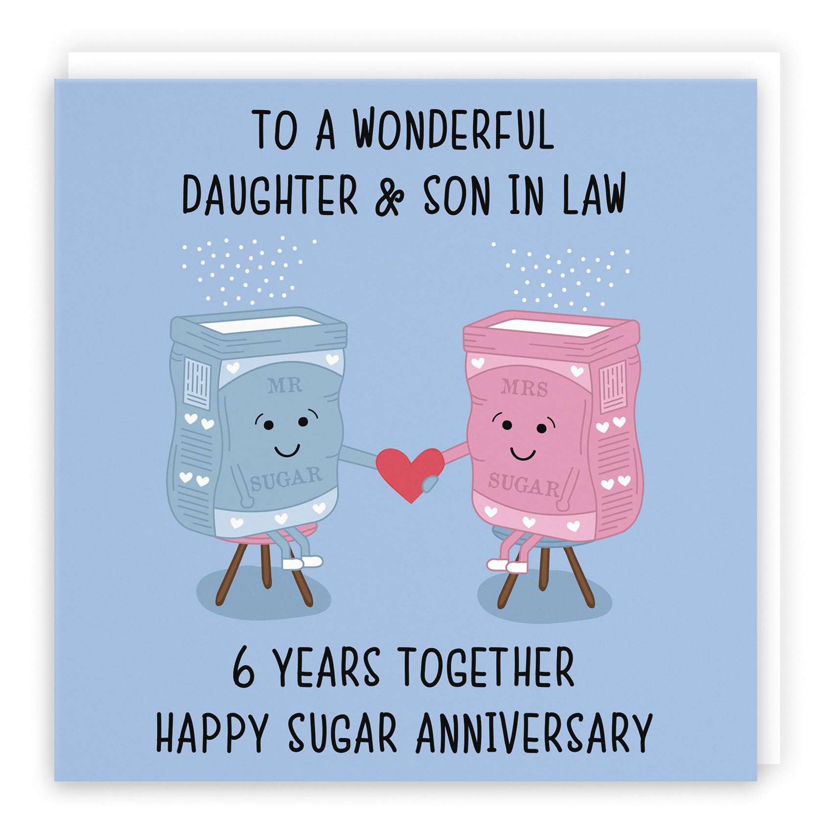 6th Daughter And Son In Law Anniversary Card Iconic - Default Title (B098FFHBKW)