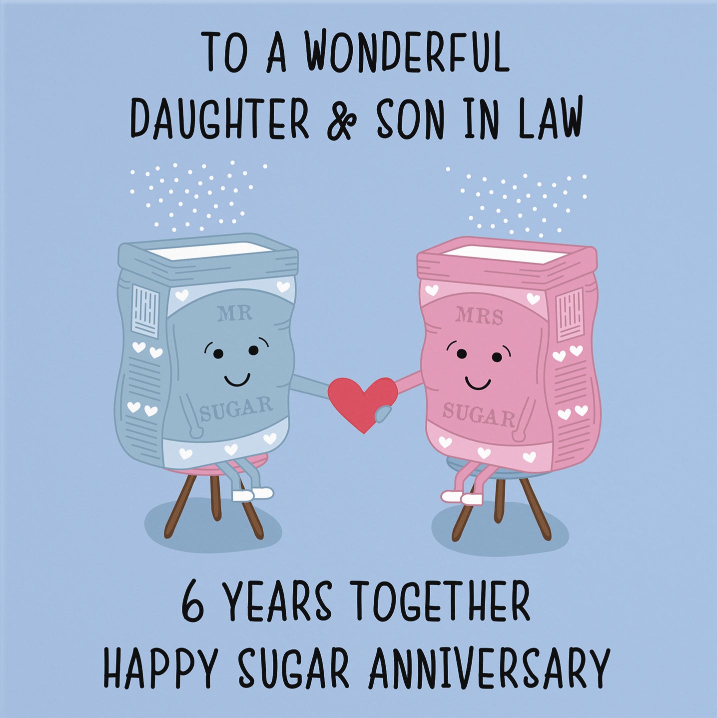 6th Daughter And Son In Law Anniversary Card Iconic - Default Title (B098FFHBKW)