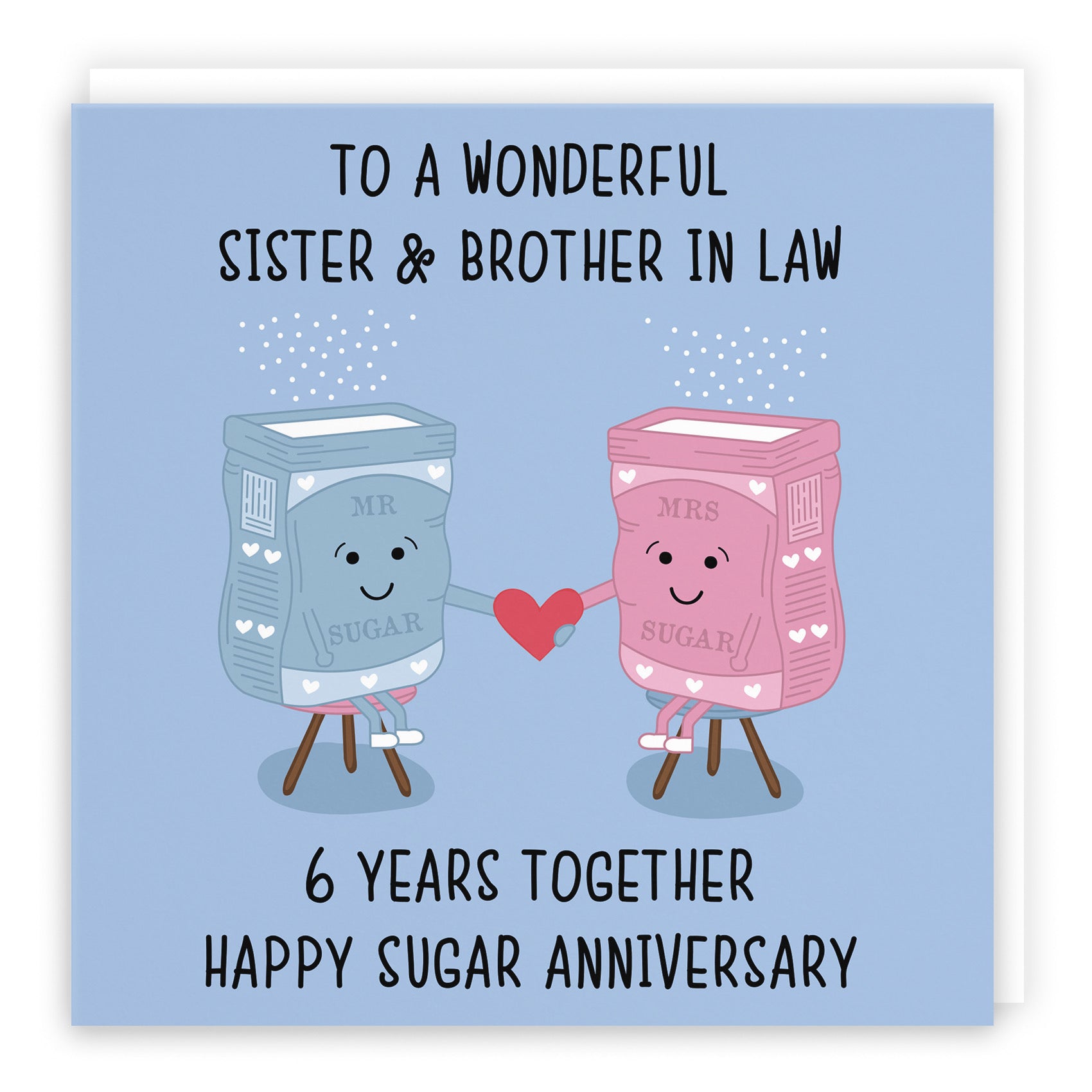 6th Sister And Brother In Law Anniversary Card Iconic - Default Title (B098FFHSNJ)