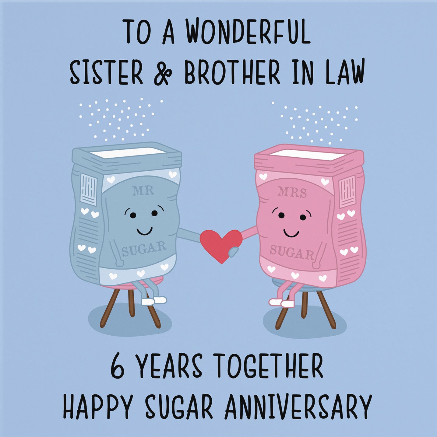 6th Sister And Brother In Law Anniversary Card Iconic - Default Title (B098FFHSNJ)