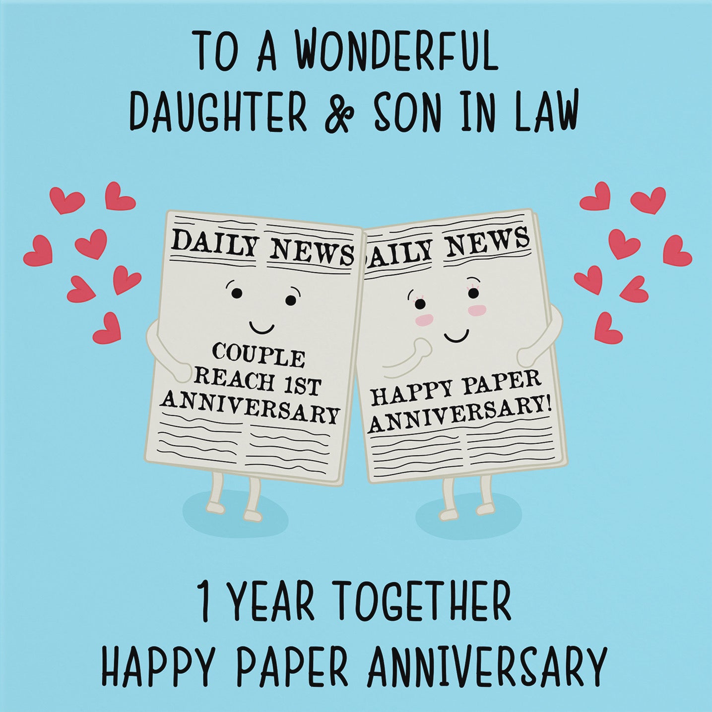 1st Daughter And Son In Law Anniversary Card Iconic - Default Title (B098FFKXL8)