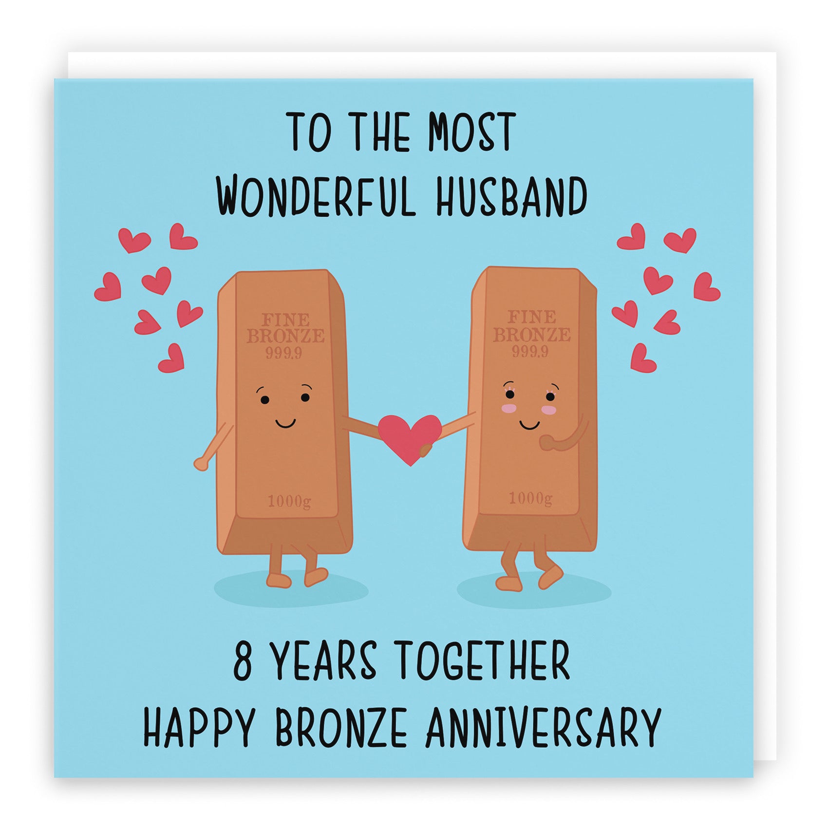 8th Husband Anniversary Card Iconic - Default Title (B098FFL47Q)