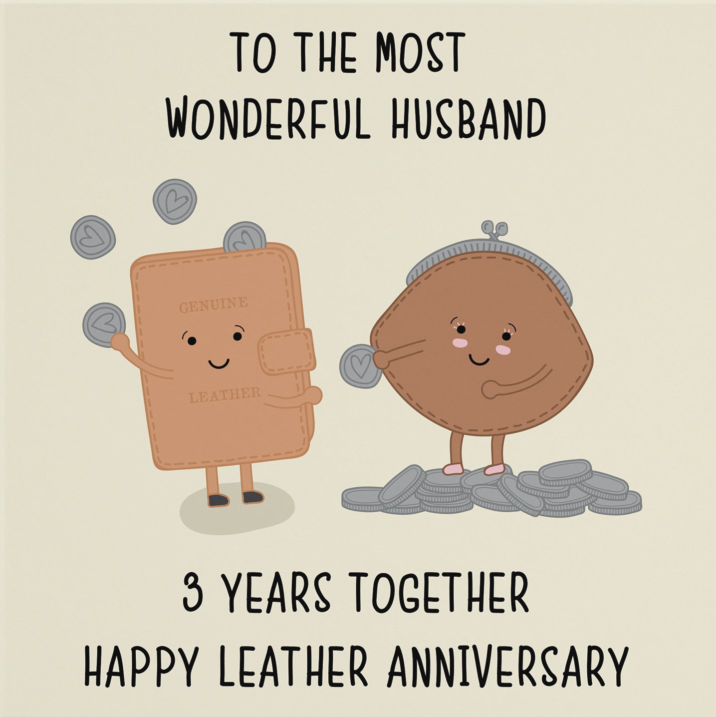 3rd Husband Anniversary Card Iconic - Default Title (B098FFL4R7)