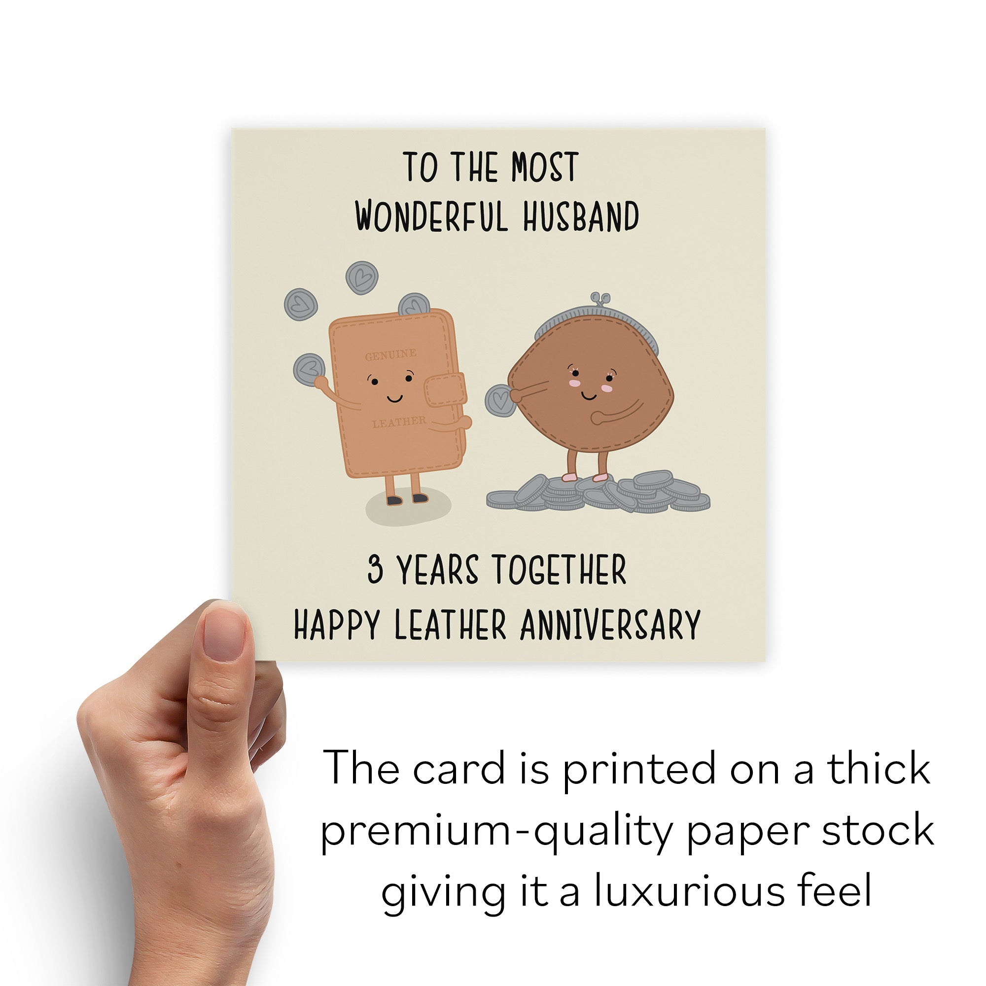 3rd Husband Anniversary Card Iconic - Default Title (B098FFL4R7)