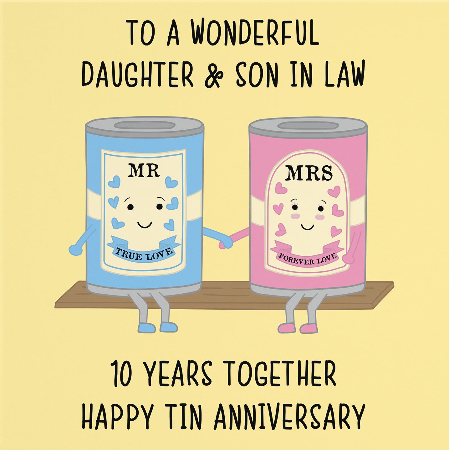 10th Daughter And Son In Law Anniversary Card Iconic - Default Title (B098FFL68L)