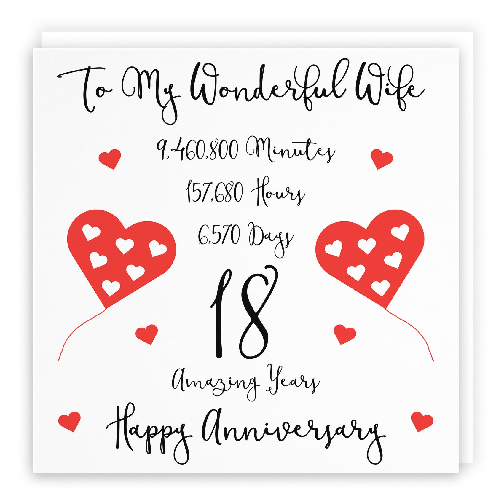 18th Wife Anniversary Card Timeless - Default Title (B098FFMG7V)