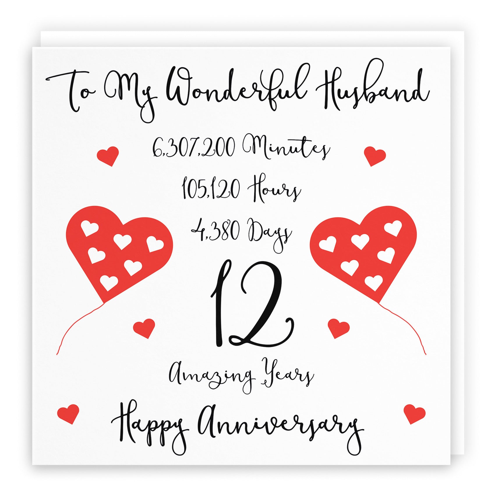 12th Husband Anniversary Card Timeless - Default Title (B098FFPH8W)