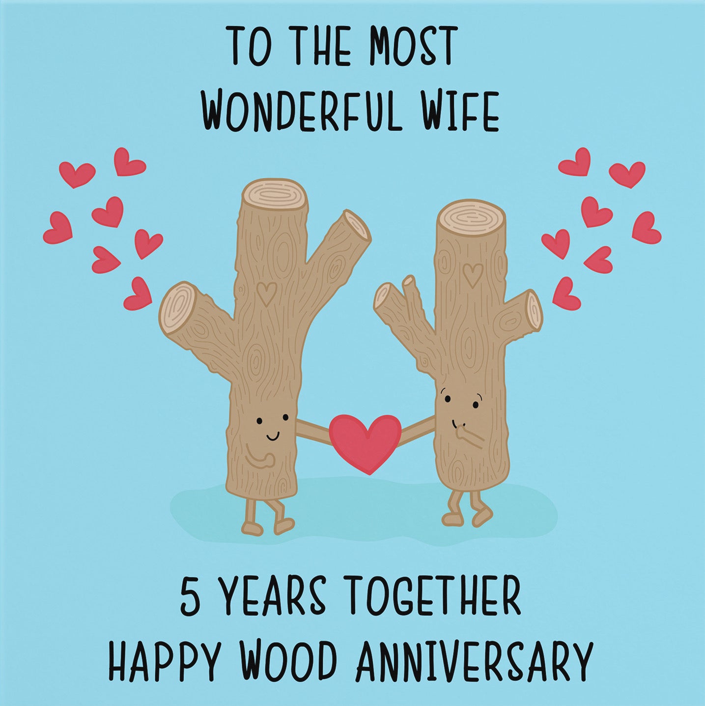 5th Wife Wood Anniversary Card Iconic - Default Title (B098FFPY11)