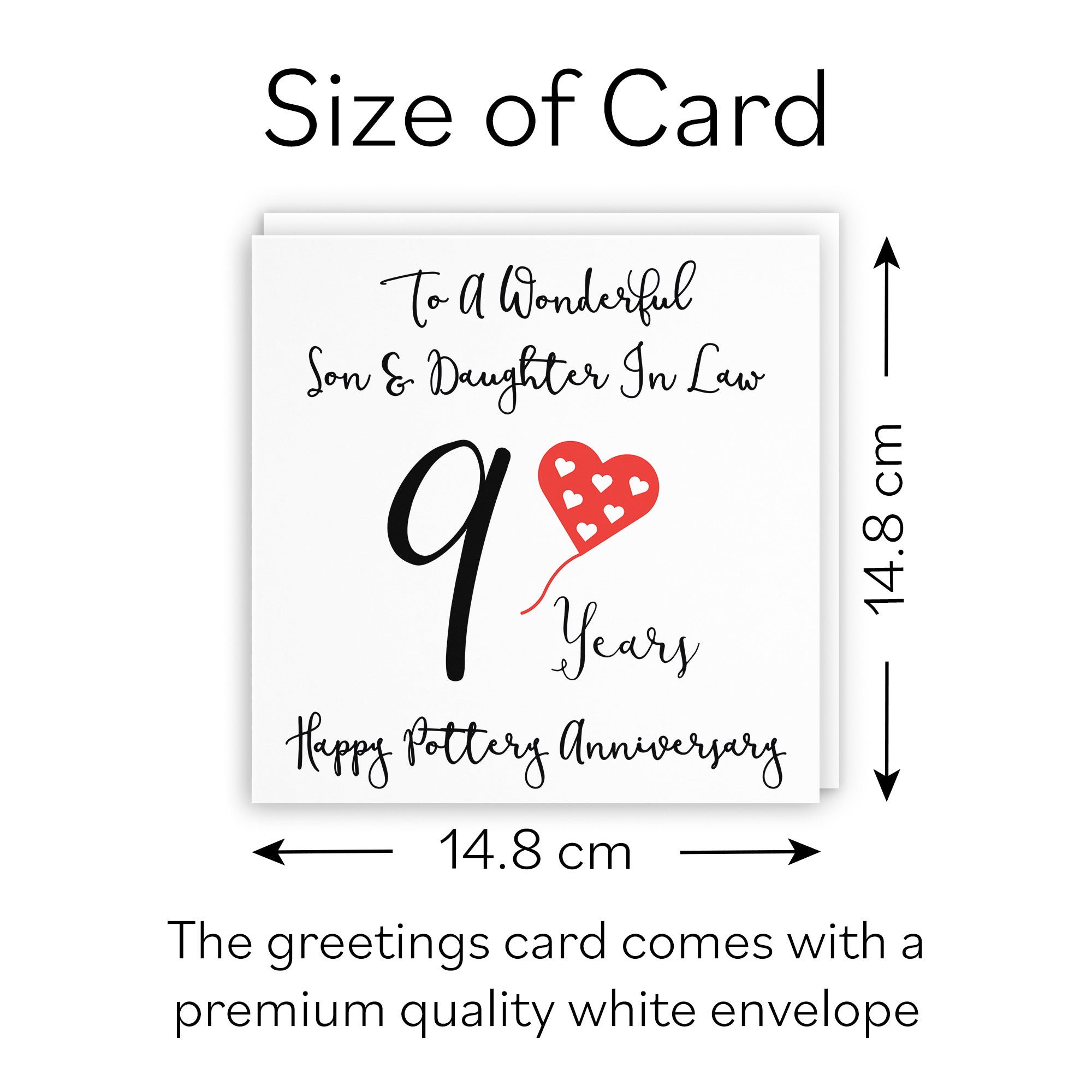 9th Son And Daughter In Law Anniversary Card Love Heart - Default Title (B098FFSGX8)