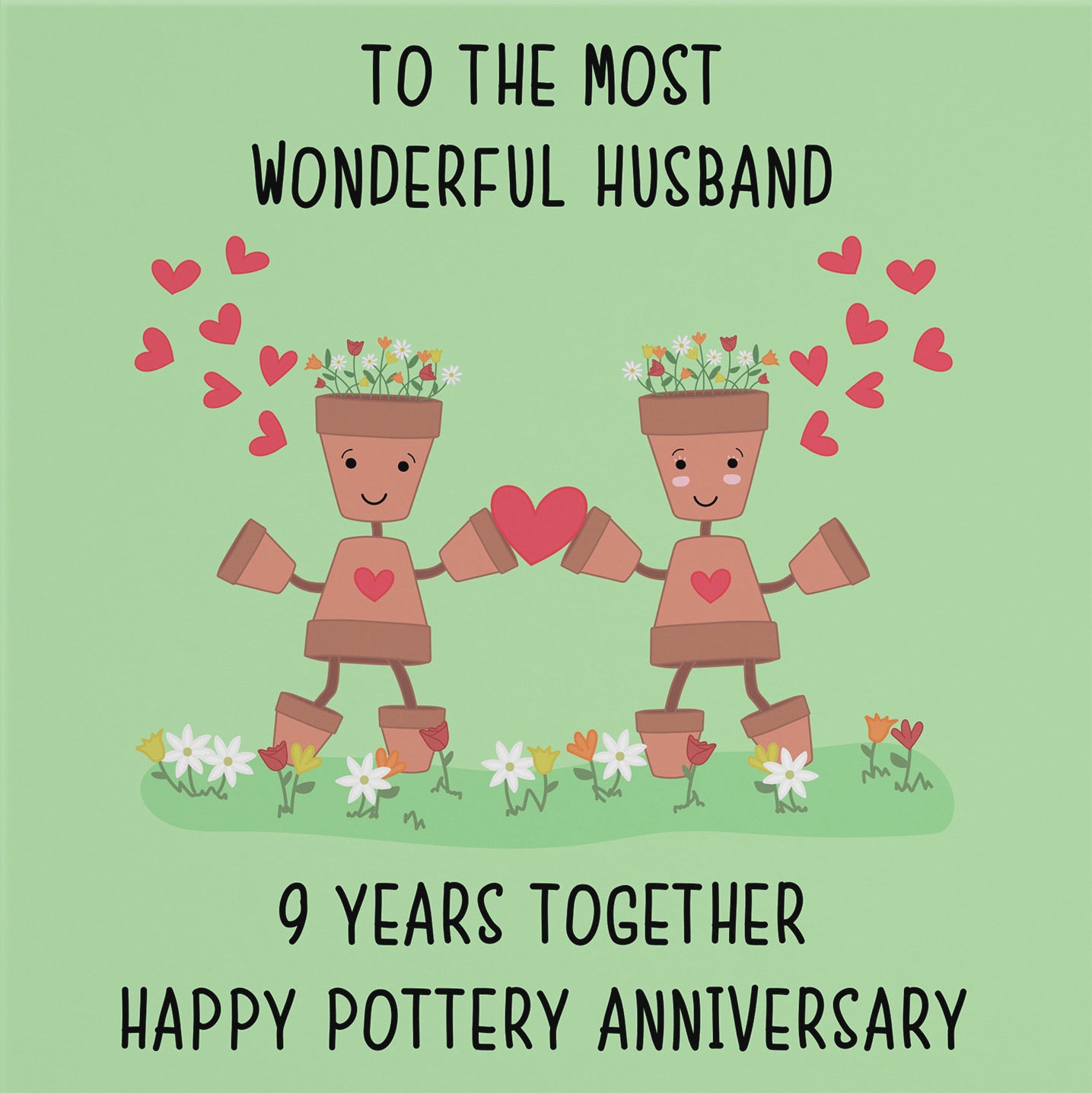 9th Husband Anniversary Card Iconic - Default Title (B098FFSMX9)