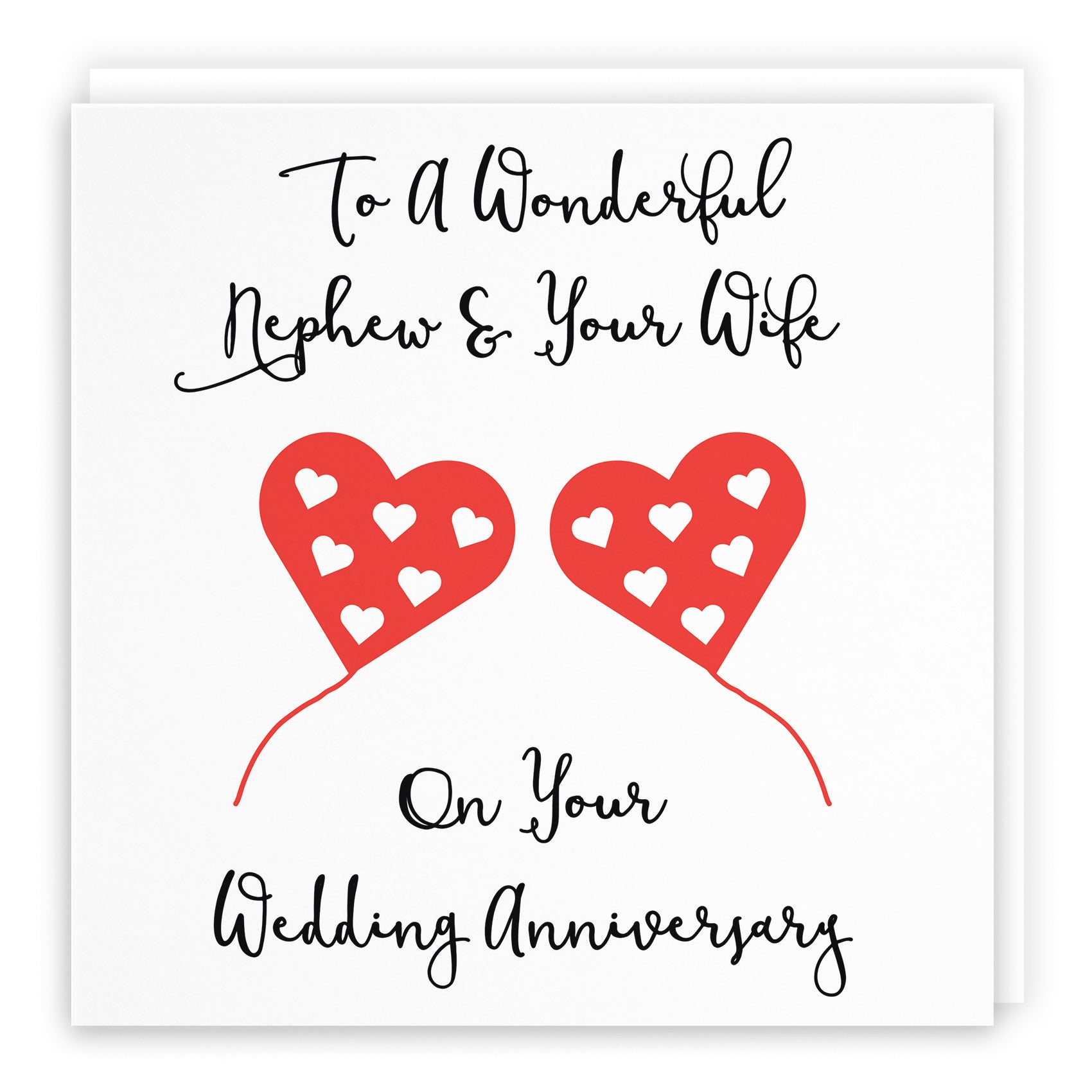 Nephew And Wife Anniversary Card Love Heart - Default Title (B098FFTK21)