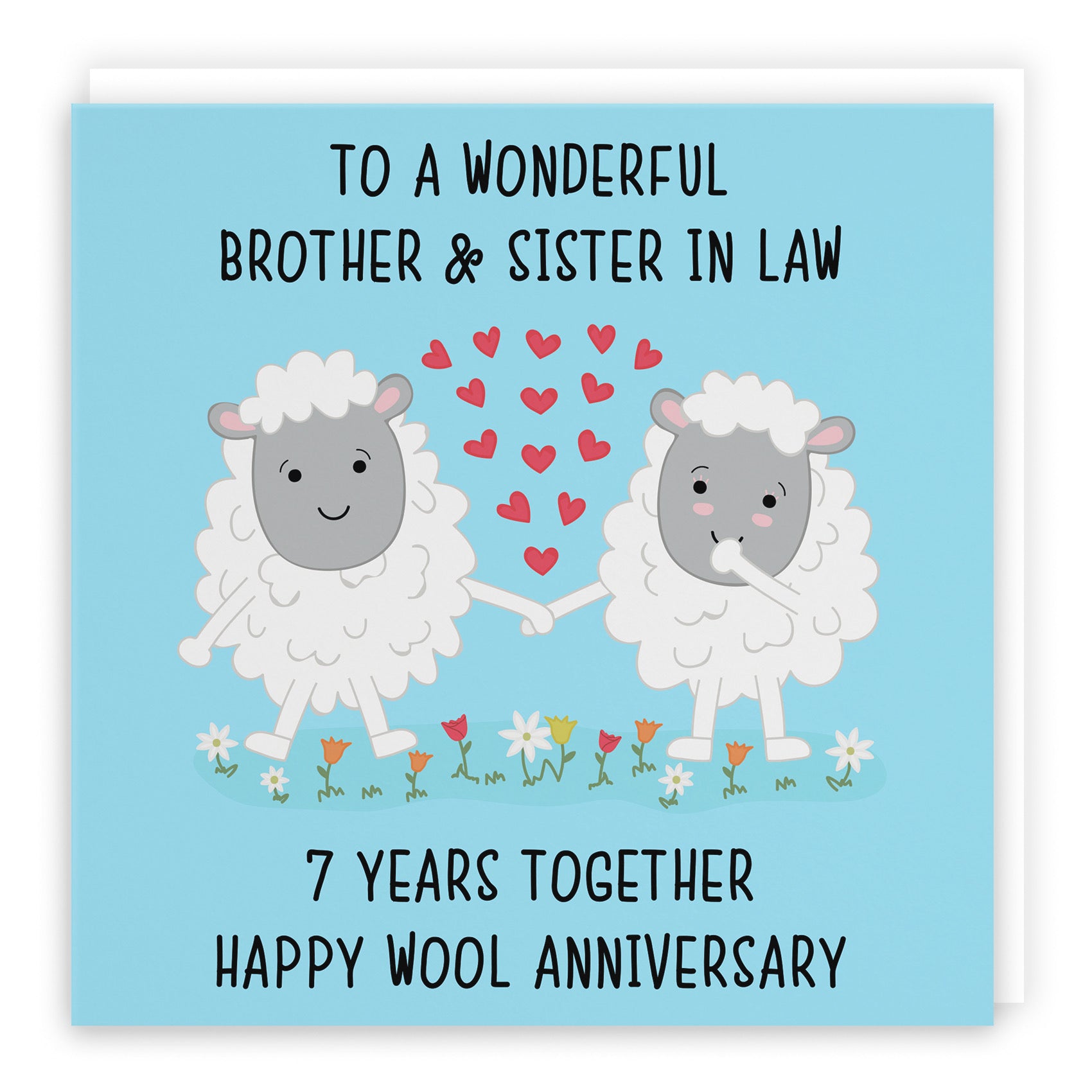 7th Brother And Sister In Law Anniversary Card Iconic - Default Title (B098FFTZRM)