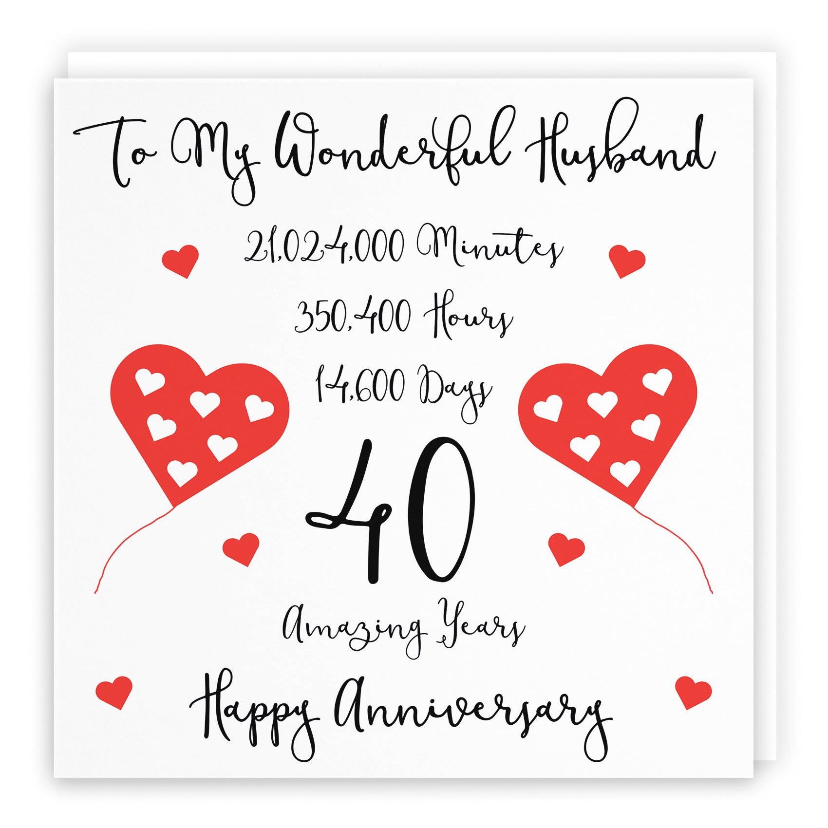 40th Husband Anniversary Card Timeless - Default Title (B098FFV1NT)