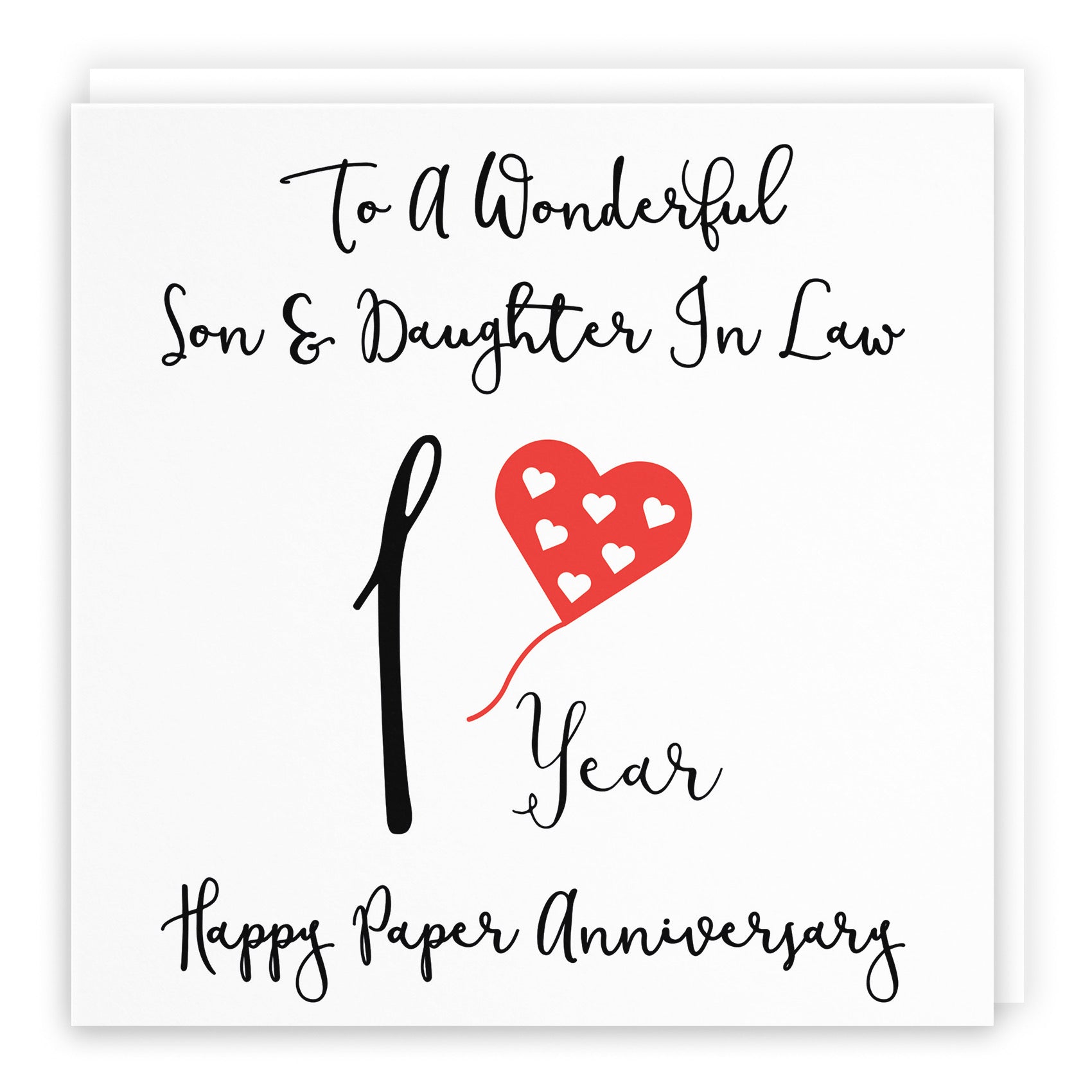 1st Son And Daughter In Law Anniversary Card Love Heart - Default Title (B098FFXNPB)