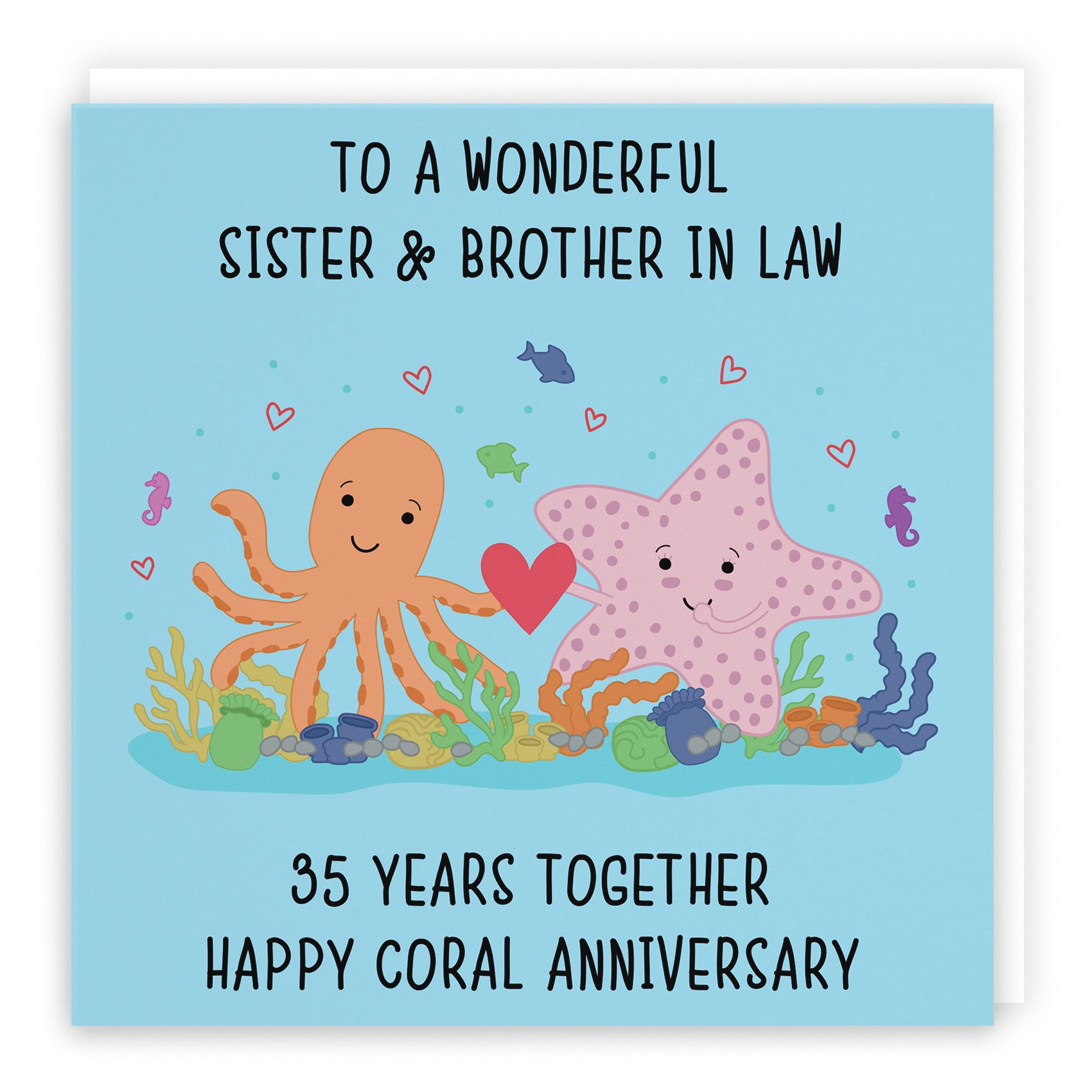 35th Sister And Brother In Law Anniversary Card Iconic - Default Title (B098FFYX73)