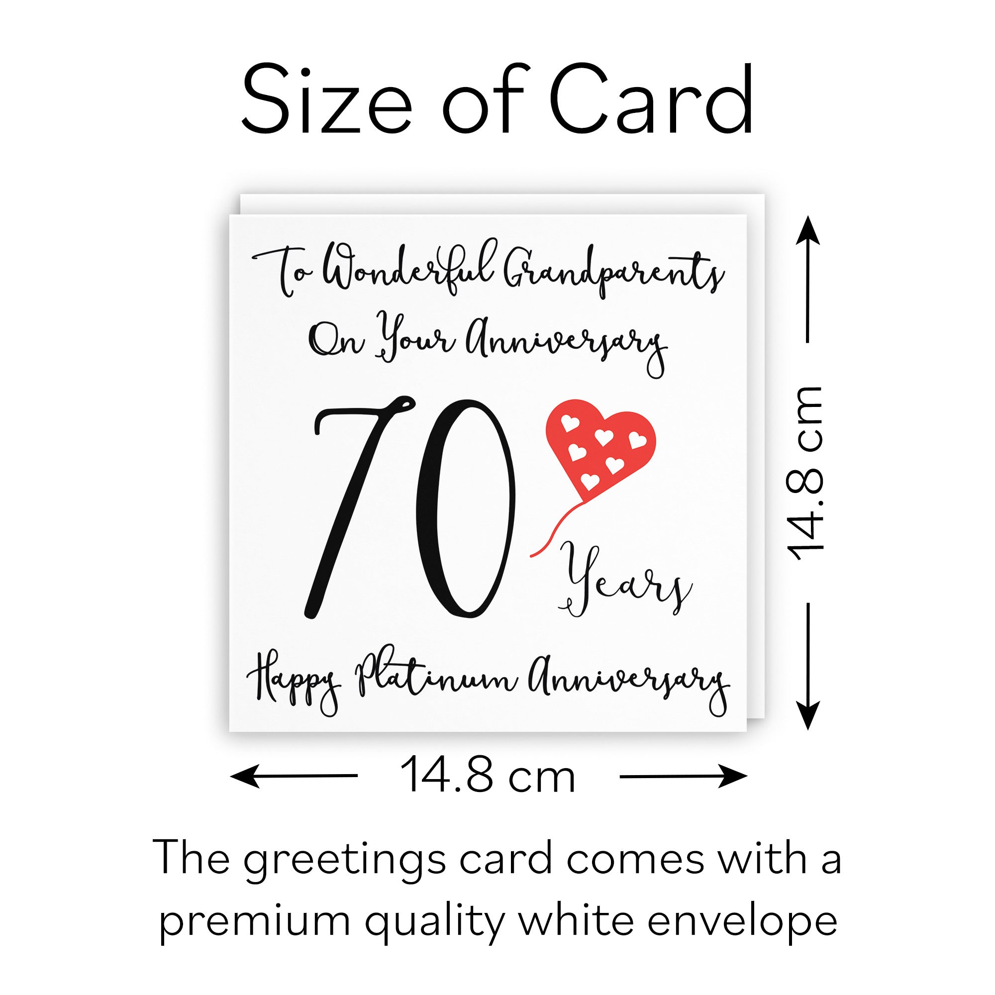 70th Grandparents Anniversary Card Love Heart - Default Title (B098FFZ6K5)