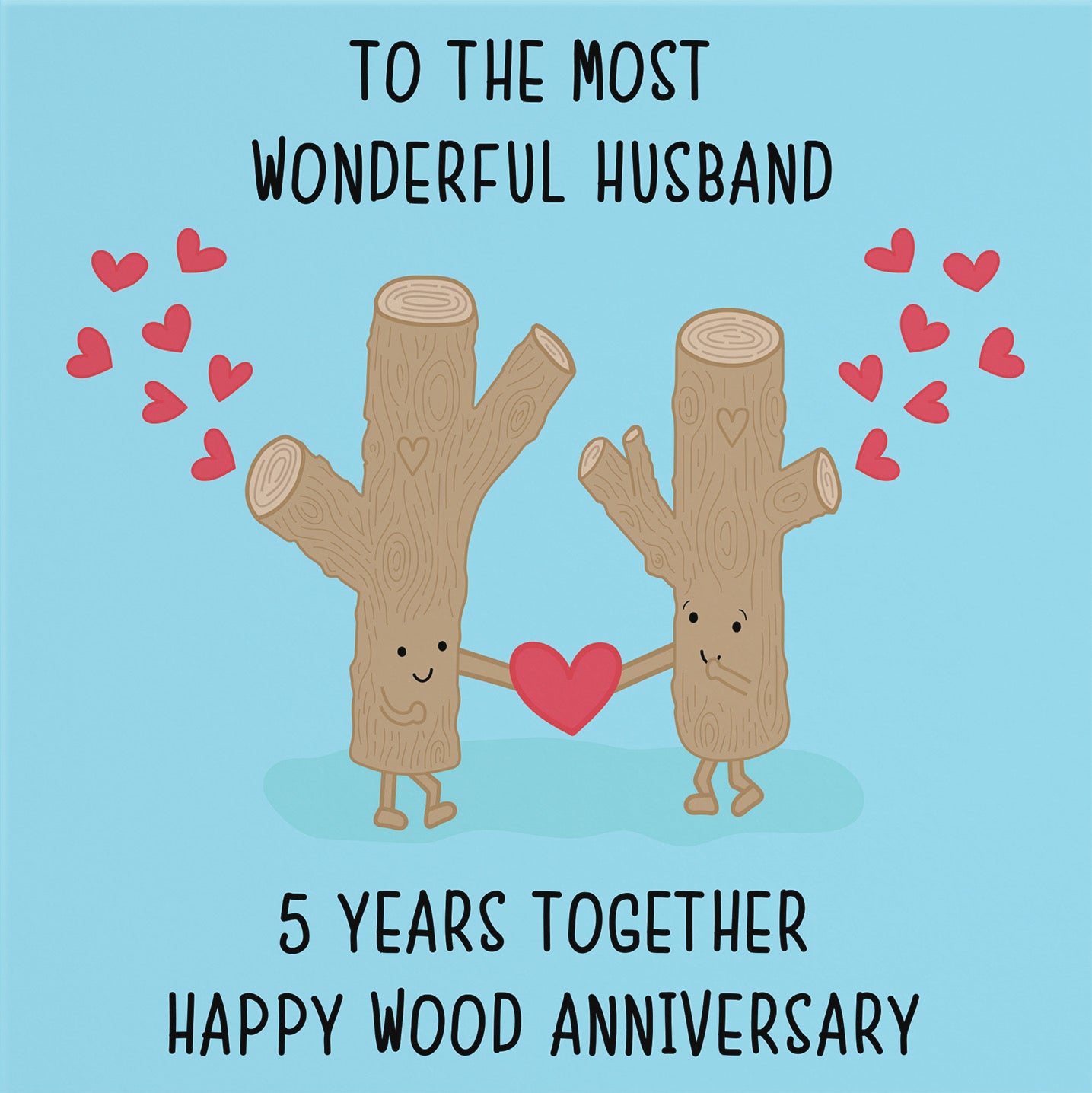 5th Husband Anniversary Card Iconic - Default Title (B098FFZC68)