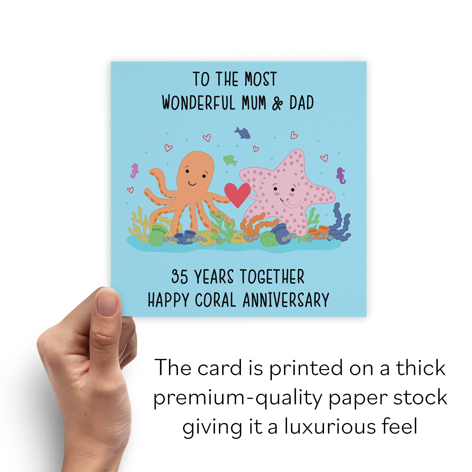 35th Mum And Dad Anniversary Card Iconic - Default Title (B098FG18PM)