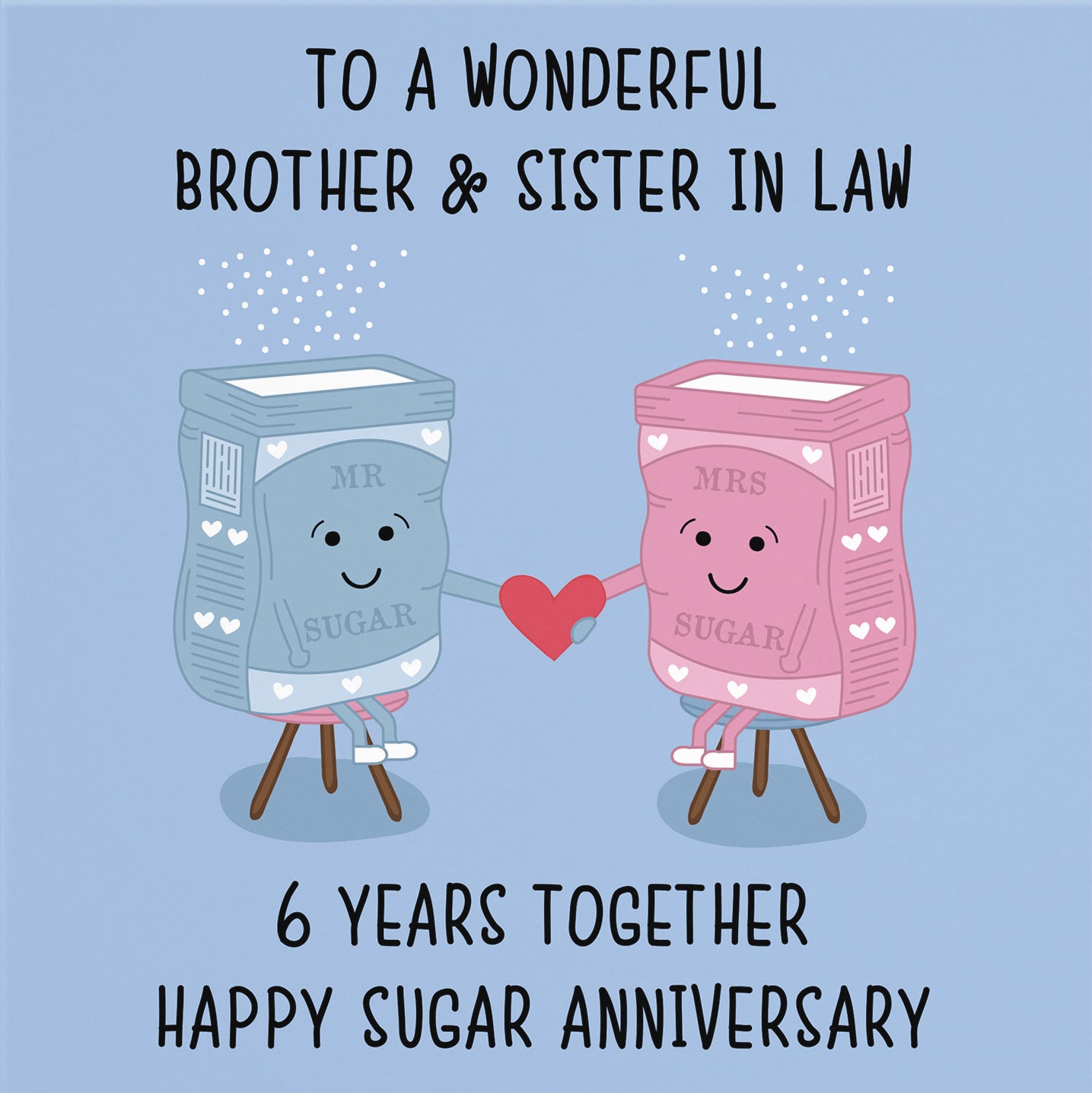 6th Brother And Sister In Law Anniversary Card Iconic - Default Title (B098FG23CJ)