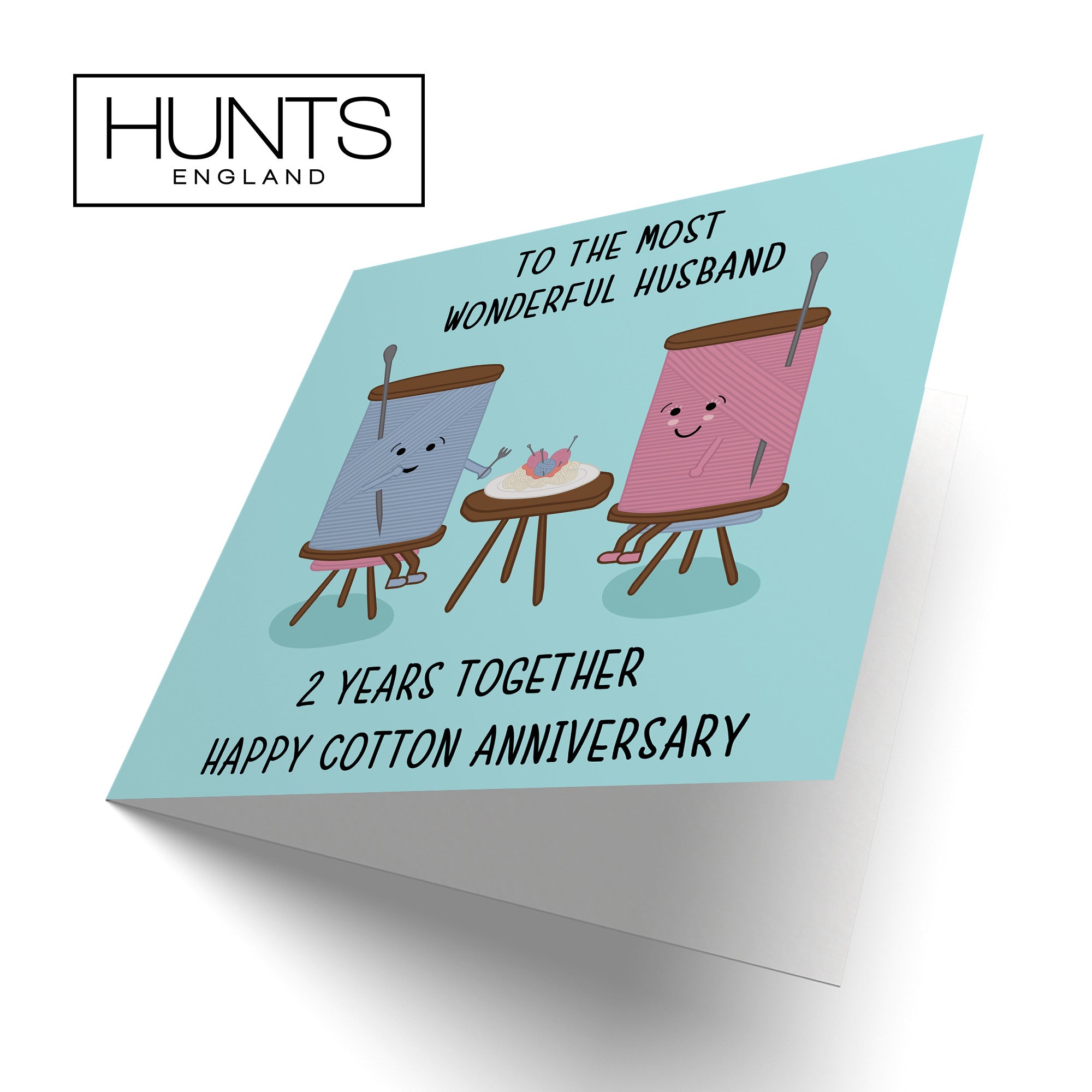 2nd Husband Anniversary Card Iconic - Default Title (B098FG2P42)