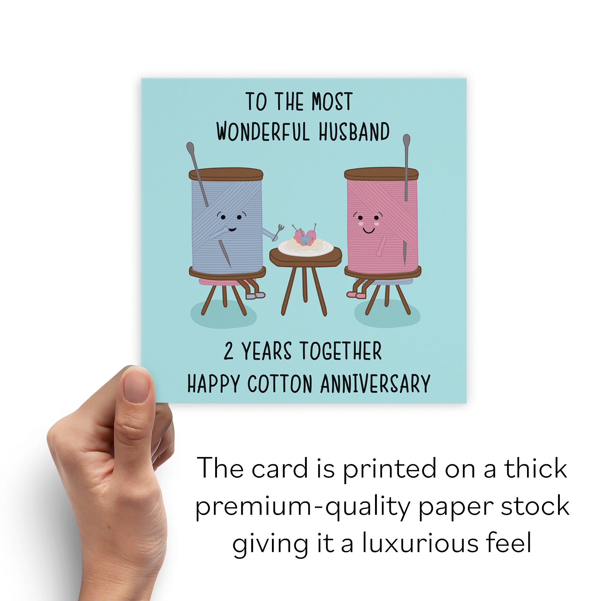 2nd Husband Anniversary Card Iconic - Default Title (B098FG2P42)