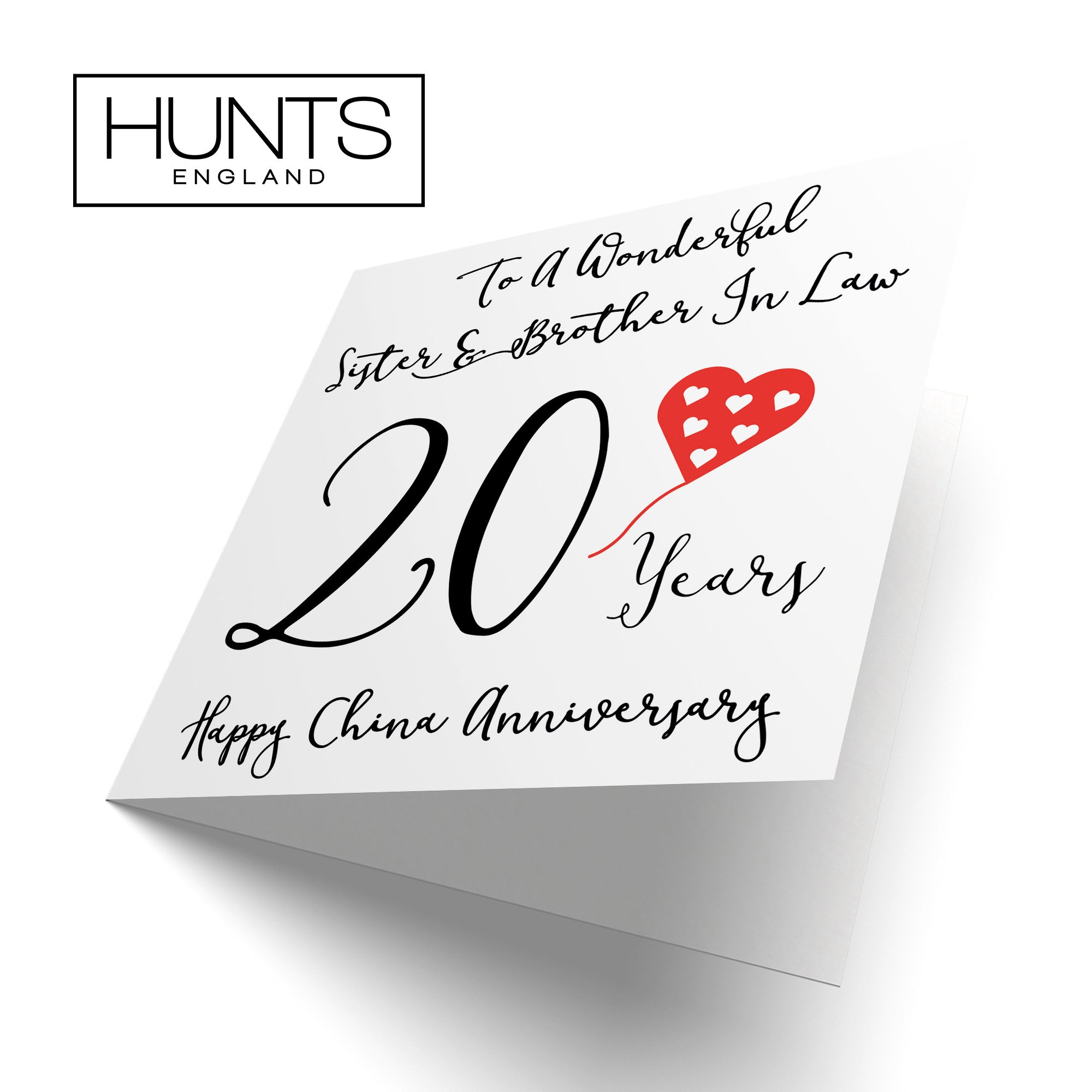 20th Sister And Brother In Law Anniversary Card Love Heart - Default Title (B098FG34ND)